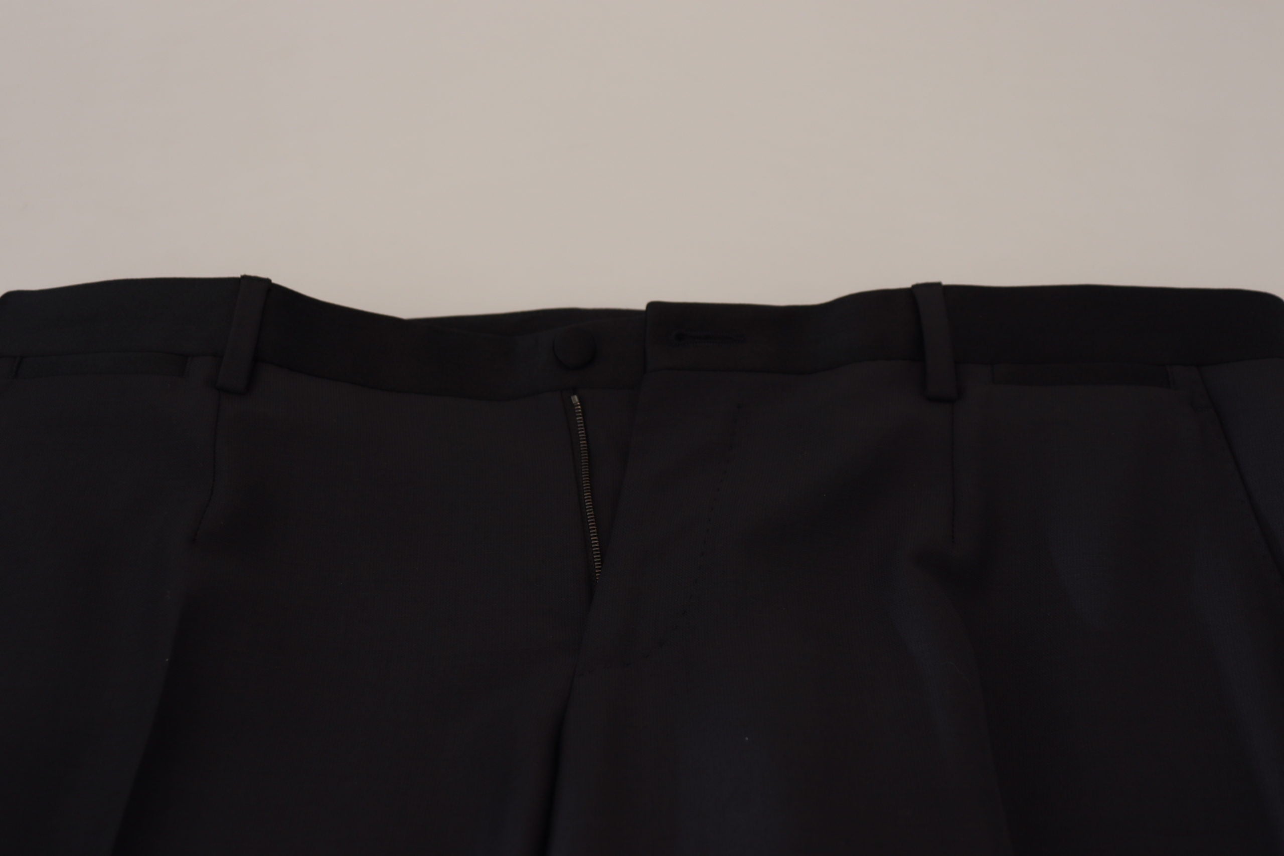 Dolce & Gabbana Schwarze Wolle Herren Formal Hosen