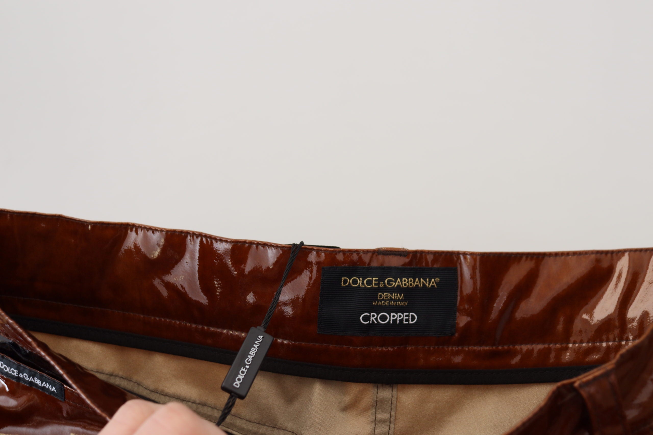 Dolce & Gabbana Multicolor Glänzende Slim Fit Herren Denim Jeans