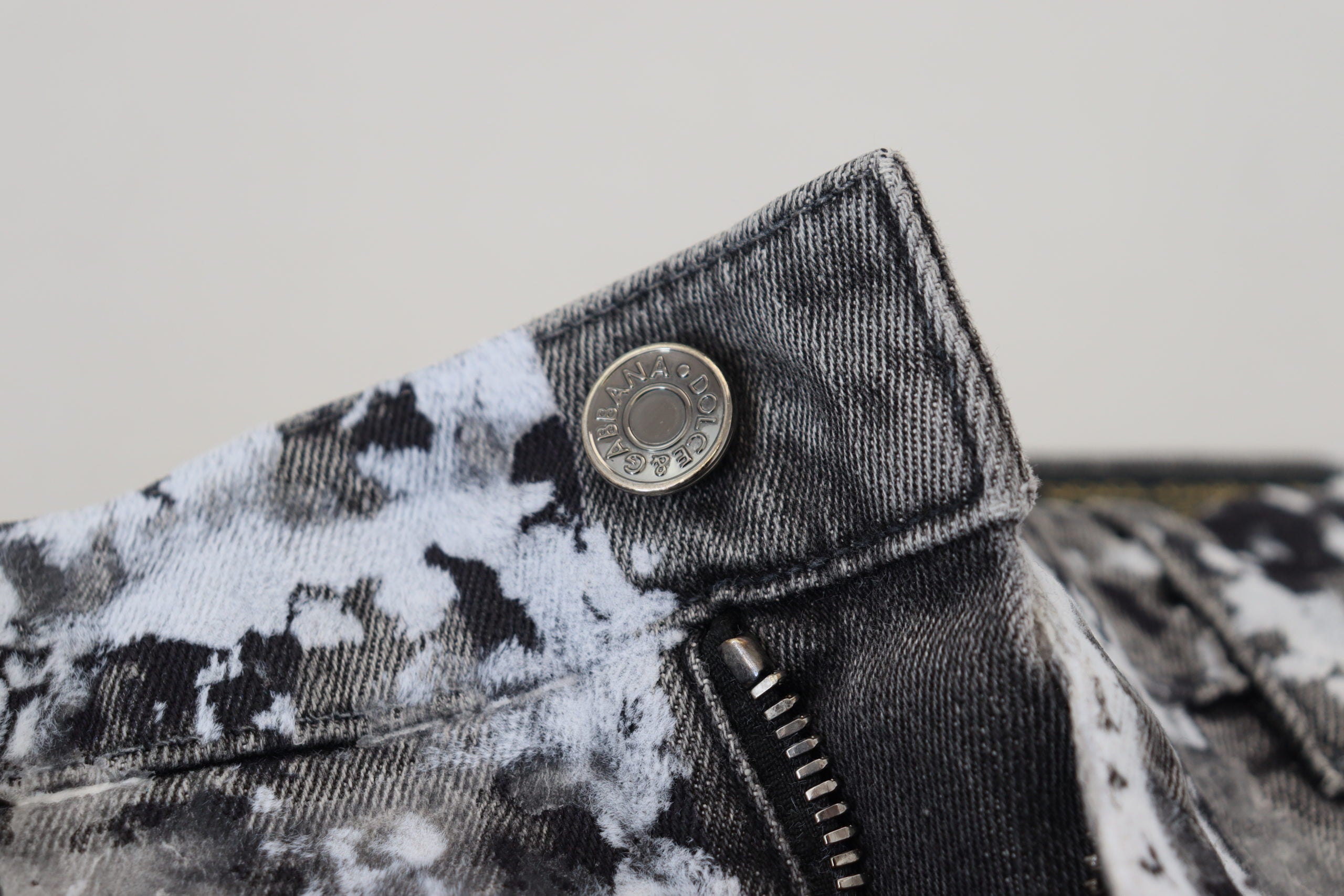 Dolce & Gabbana Multicolor Baumwolle Tie Dye Skinny Denim Jeans