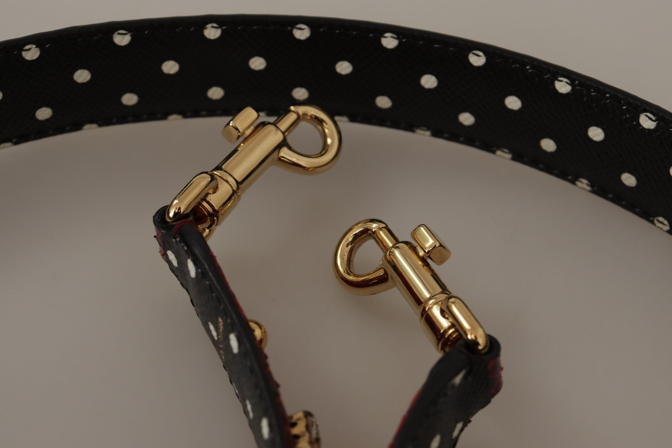 Dolce & Gabbana Rotes Pythonleder mit Kristallen Beidseitig tragbarer Schulterriemen