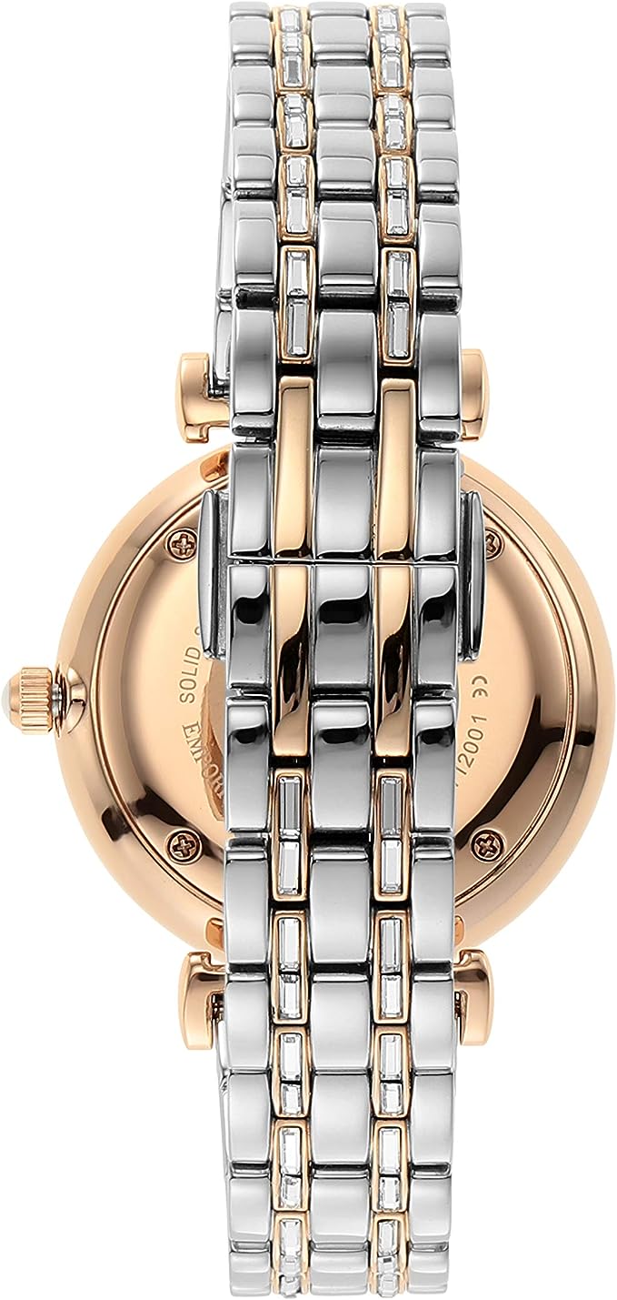 Emporio Armani Silberne Stahl-Quarzuhr