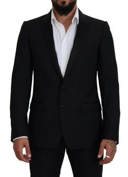Dolce & Gabbana Schwarzer schmal geschnittener Martini-Blazer