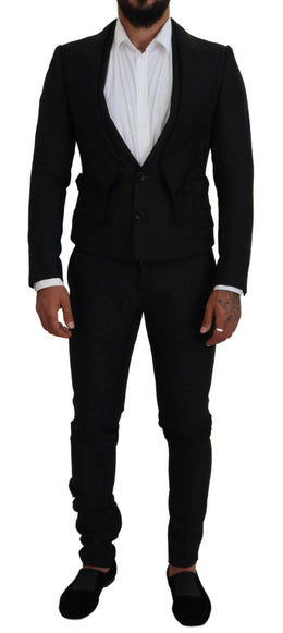 Dolce & Gabbana Schwarzer Polyester Herren 2 Stück MARTINI Anzug