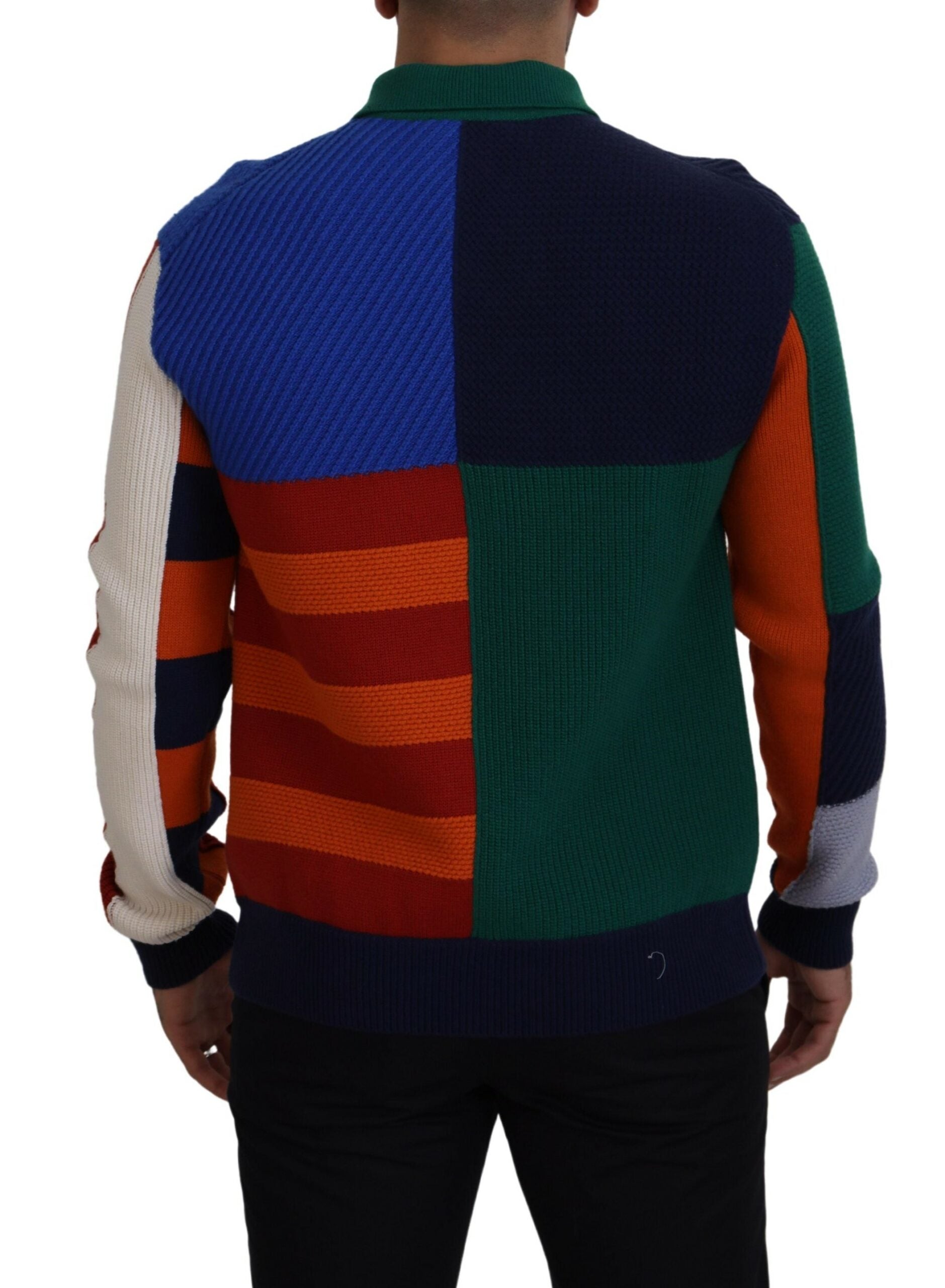 Dolce & Gabbana Mehrfarbig gestreifter Pullover aus Wolle
