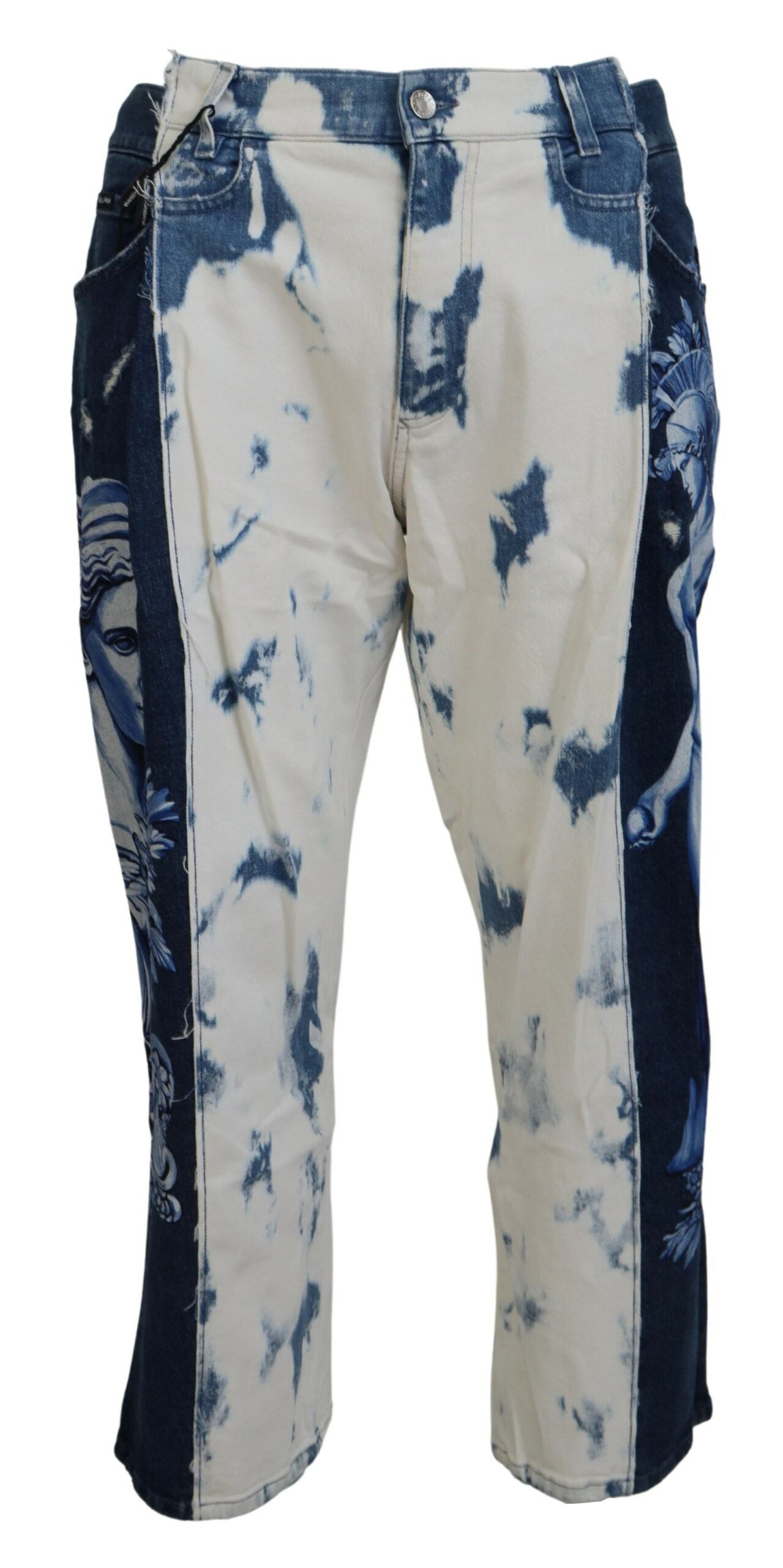 Dolce & Gabbana Blaue Ceasar Denim-Baumwolljeans mit loser Passform