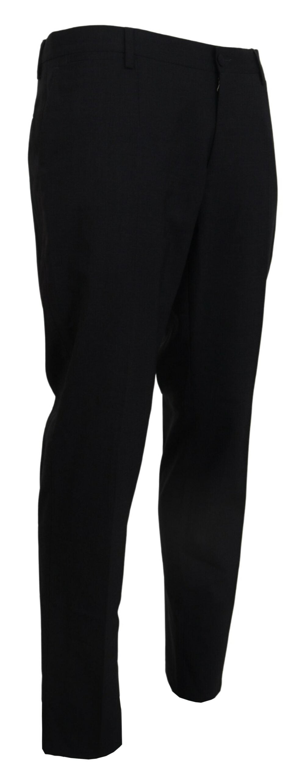 Dolce & Gabbana Graues Woll-Stretchkleid Formelle Slim Fit Hose