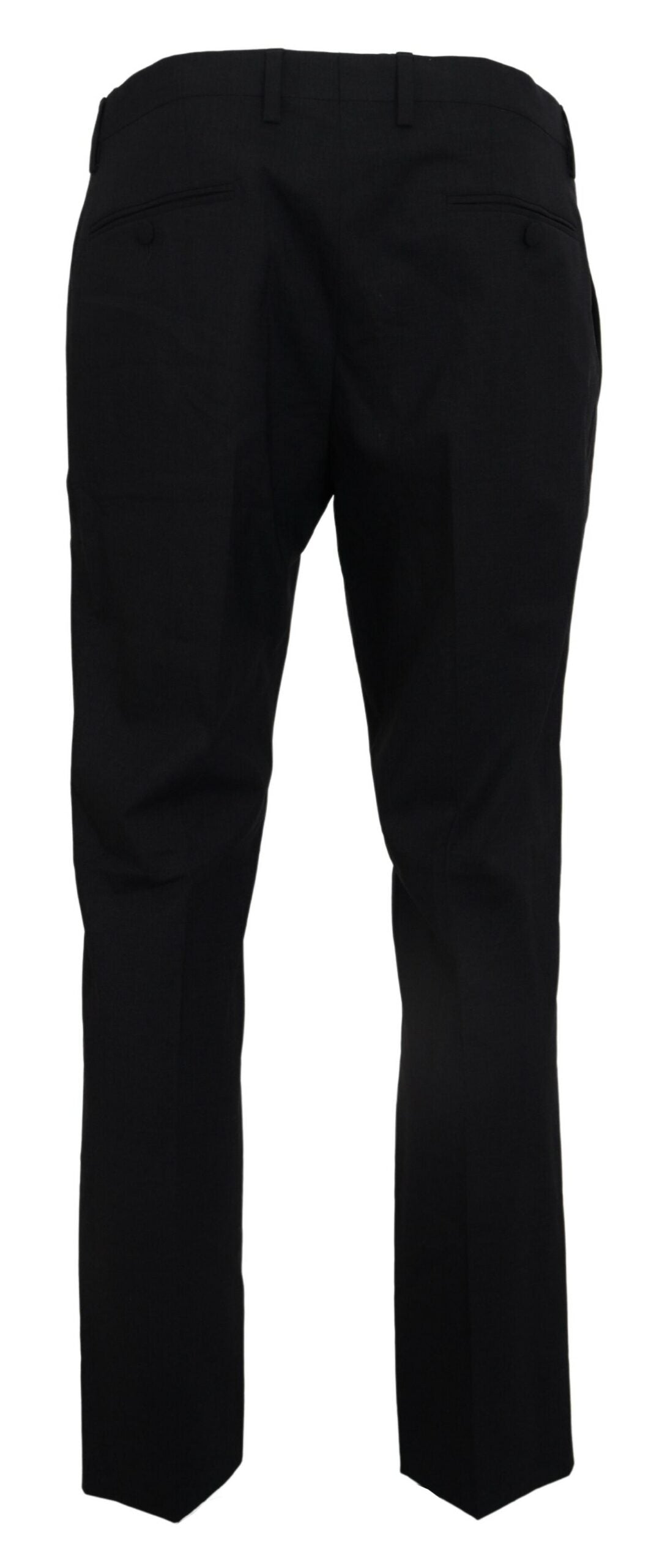 Dolce & Gabbana Graues Woll-Stretchkleid Formelle Slim Fit Hose
