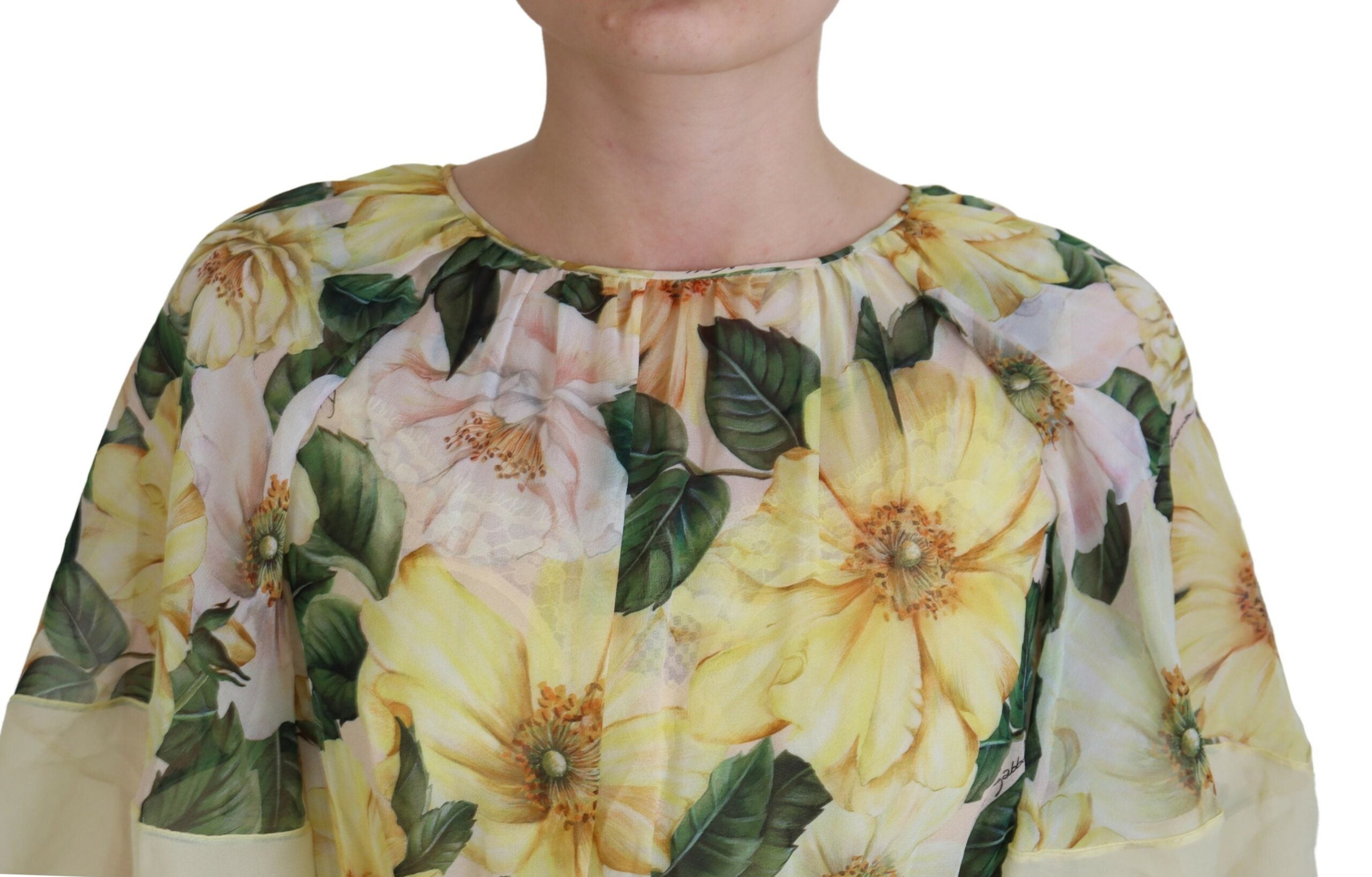 Dolce & Gabbana Langes Maxikleid mit Blumendruck aus Seide in mehreren Farben