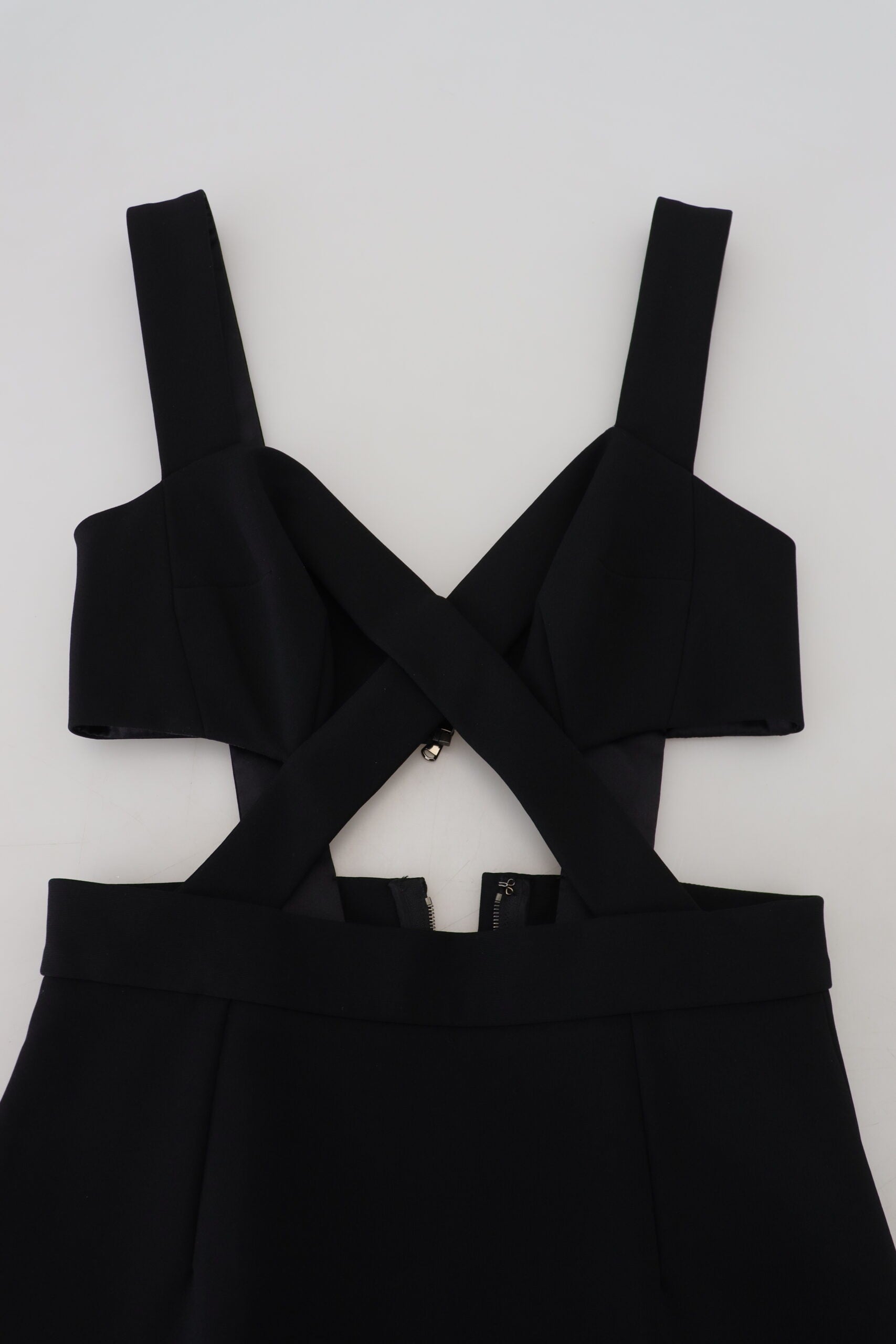 Dolce & Gabbana Schwarzes Bodycon-Etui-Midikleid aus Viskose
