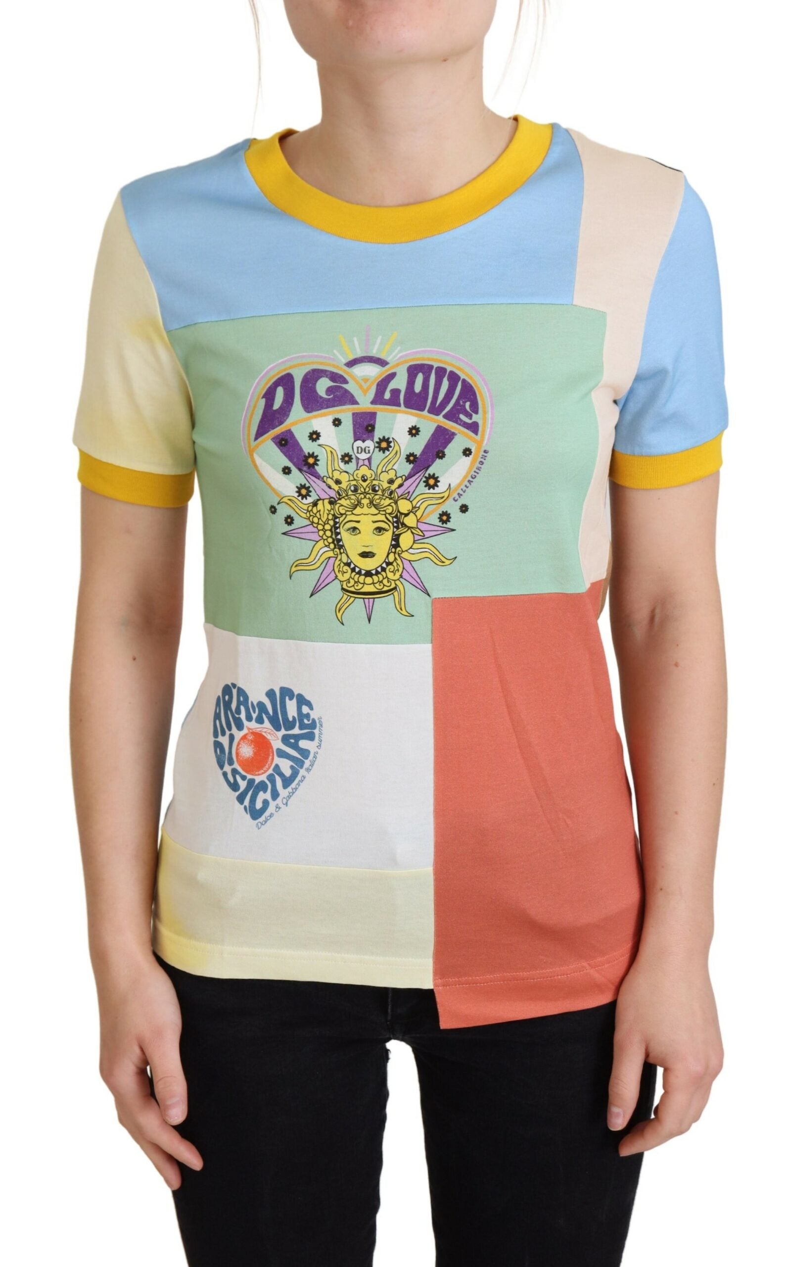 Dolce & Gabbana Multicolor Baumwolle DG Love Patchwork