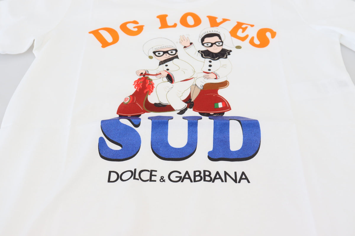 Dolce & Gabbana Weißes Baumwoll-T-Shirt von DG Loves SUD