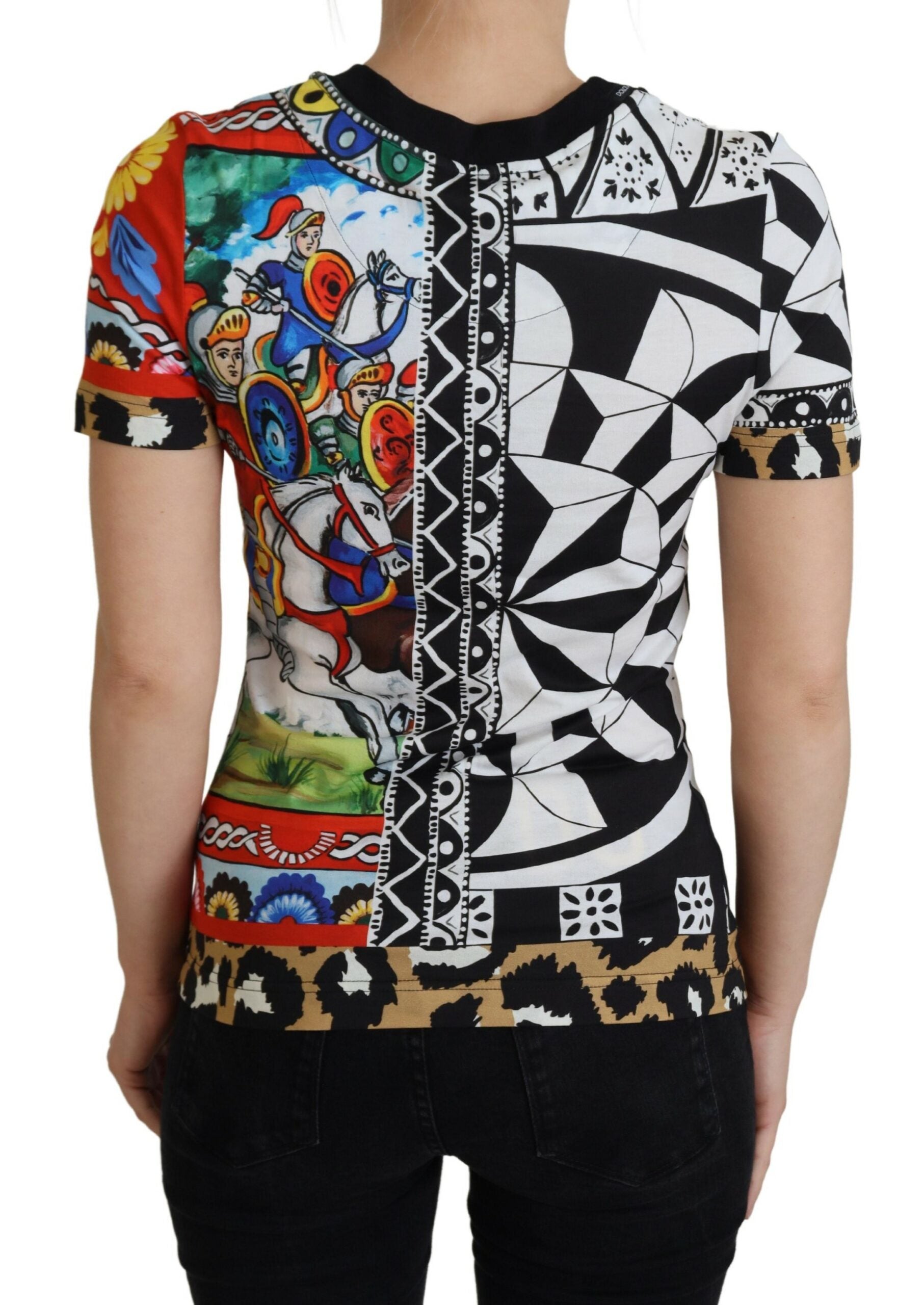 Dolce & Gabbana Mehrfarbig bedrucktes Frauen exklusives Shirt Top