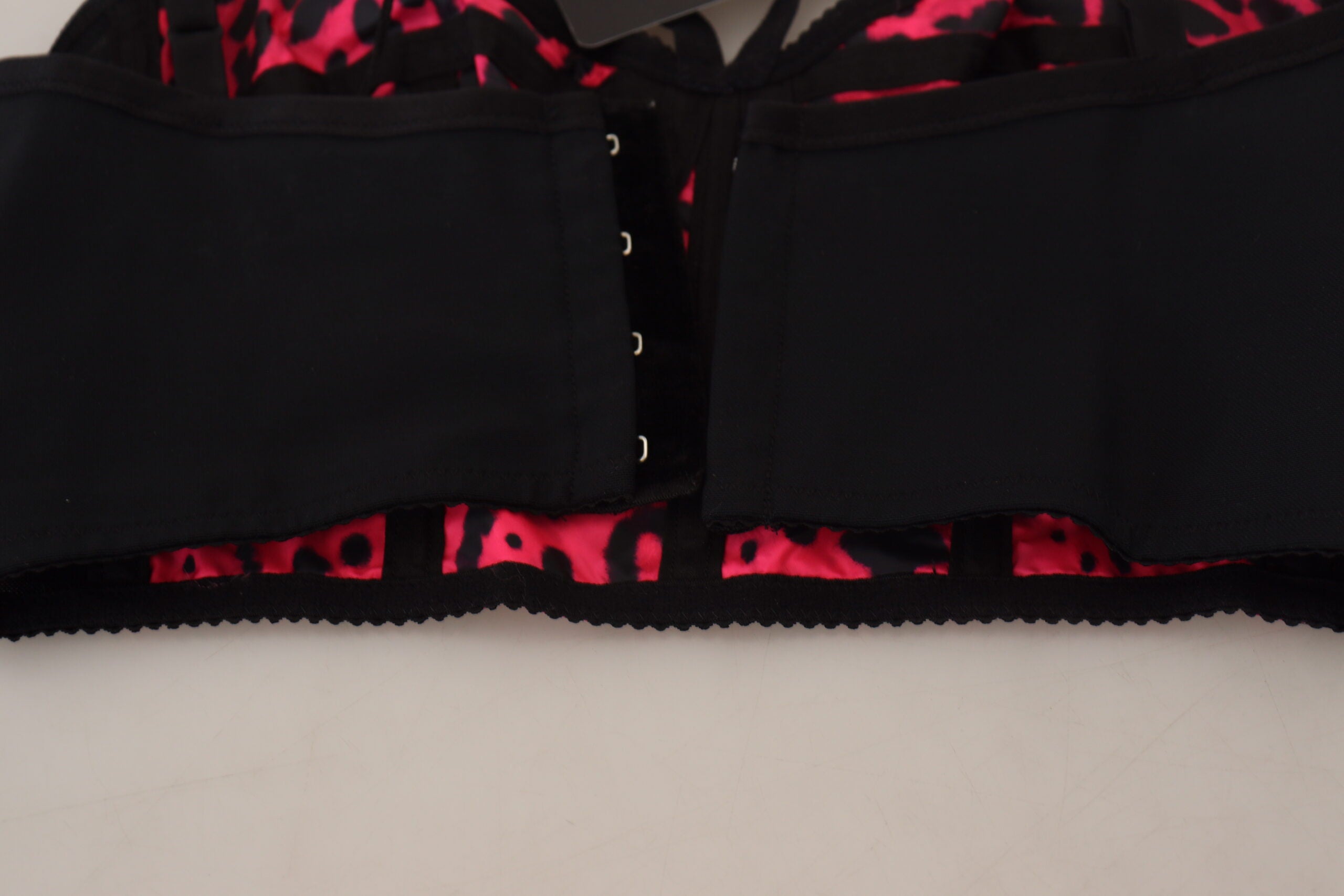 Dolce & Gabbana Rosa Leopard Print Cropped Bustier Korsett Top