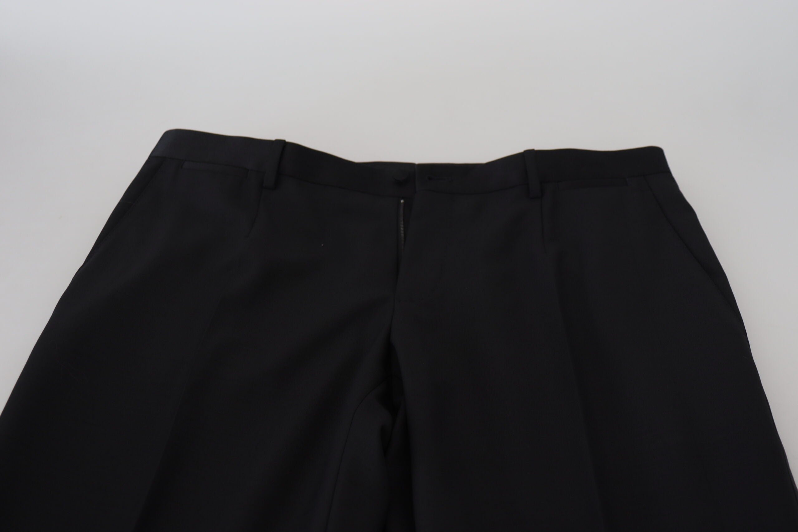 Dolce & Gabbana Schwarzes Woll-Chino-Kleid Formelle Hose