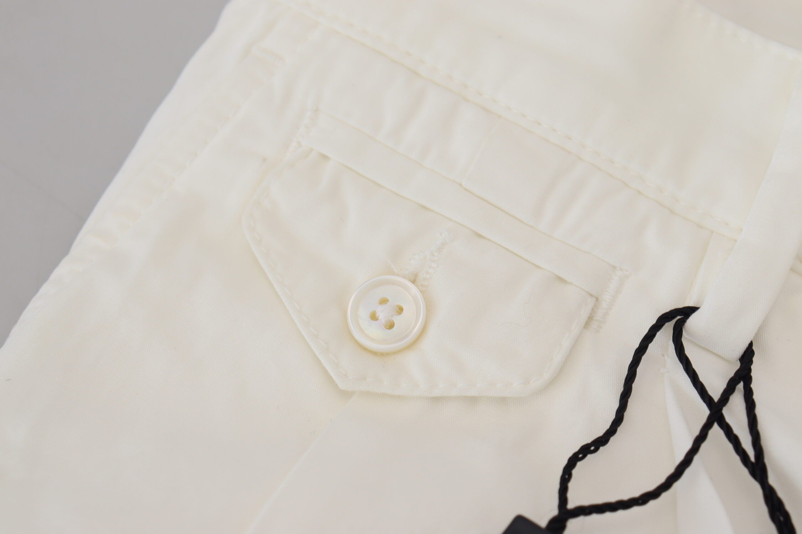 Dolce & Gabbana Weiße Skinny Chino-Hose aus Baumwolle