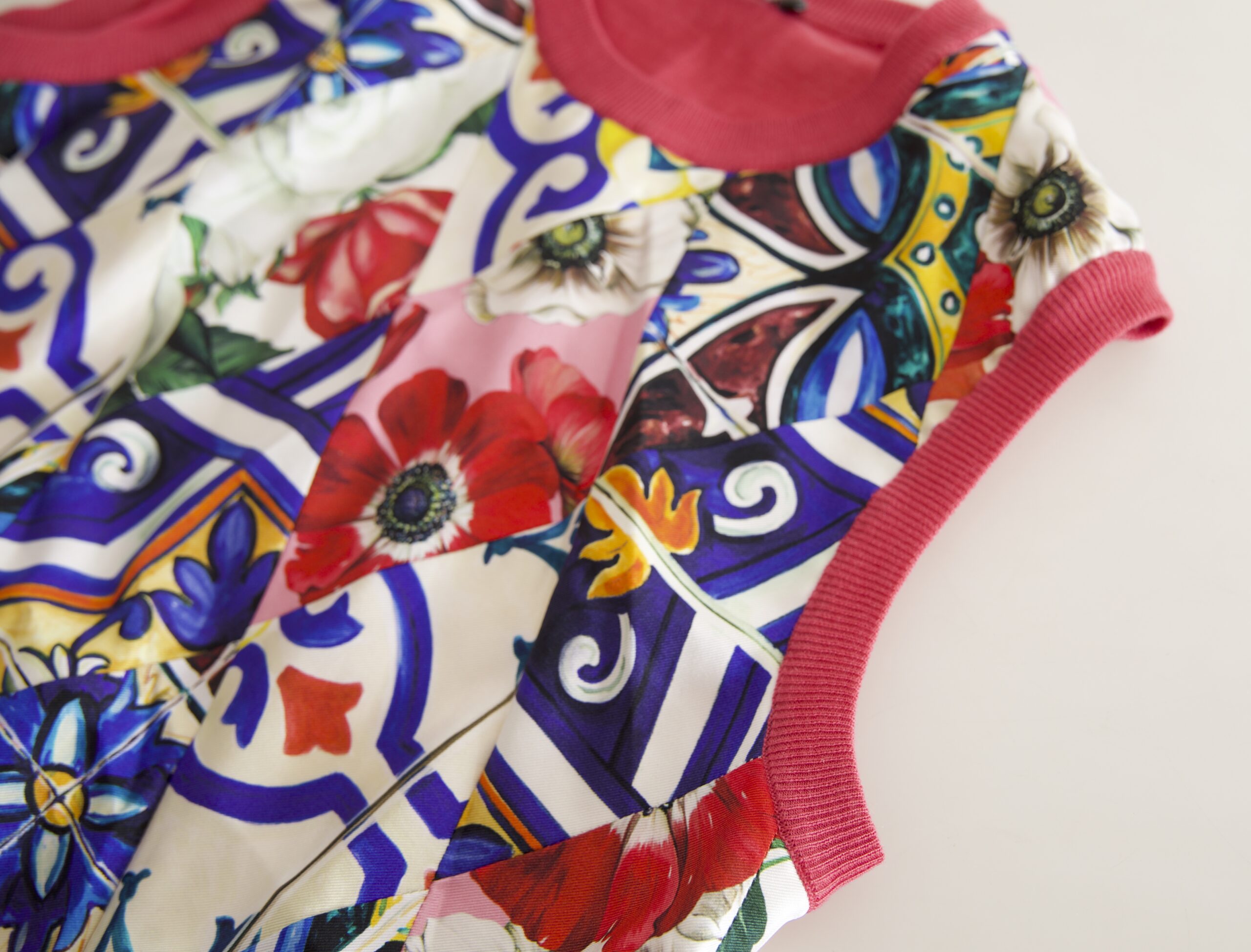 Dolce & Gabbana Multicolor Majolika Floral Rundhalsausschnitt Tank Top