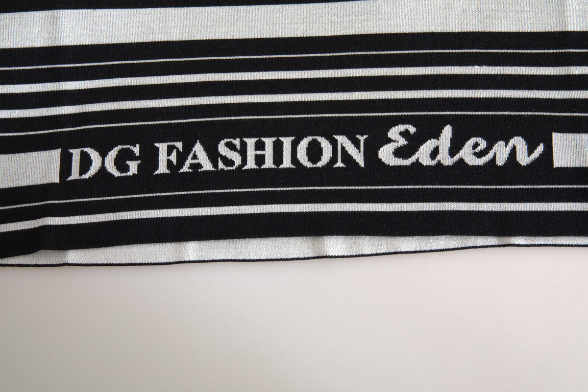 Dolce & Gabbana Weißes Baumwolle DG Mode Rundhals T-Shirt