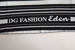 Dolce & Gabbana Weißes Baumwolle DG Mode Rundhals T-Shirt