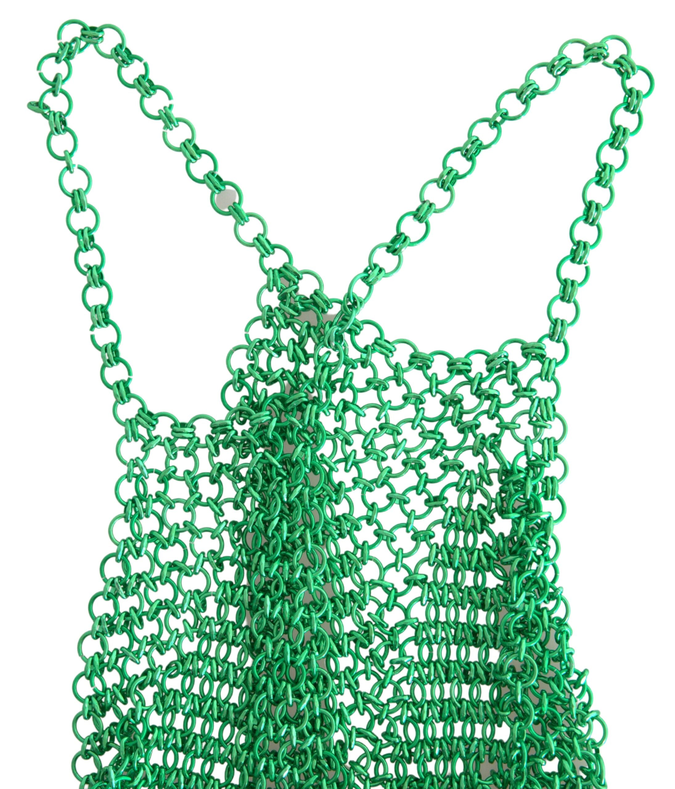 Dolce & Gabbana Grünes Aluminium-Ärmelloses Neckholder-Top
