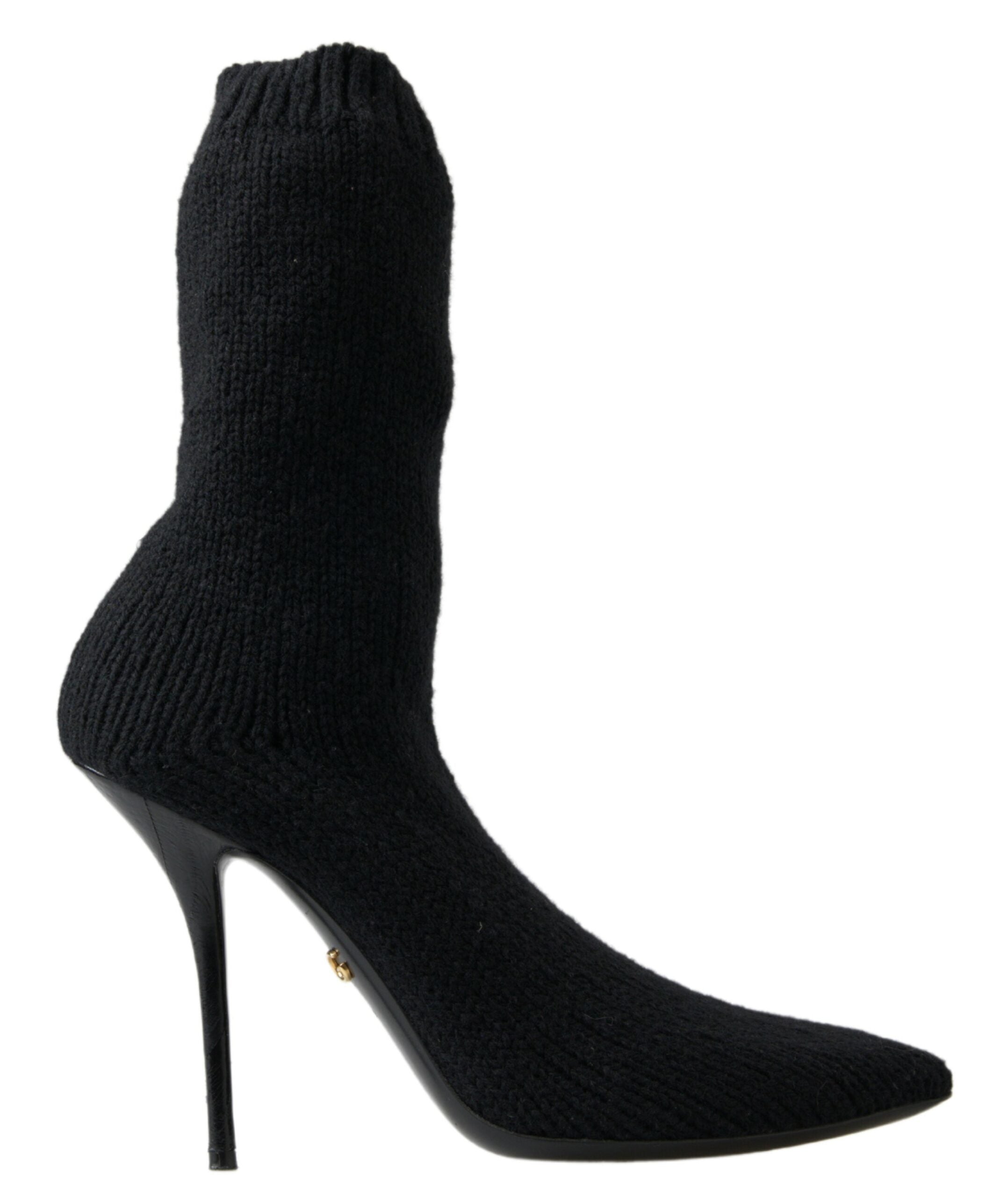 Dolce & Gabbana Schwarz Stiletto Heel Mid Calf Frauen Stiefel Schuhe