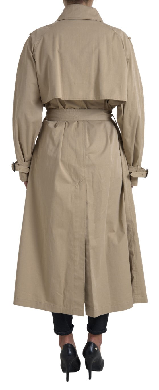Dolce & Gabbana Khaki Zweireiher Trenchcoat Jacke