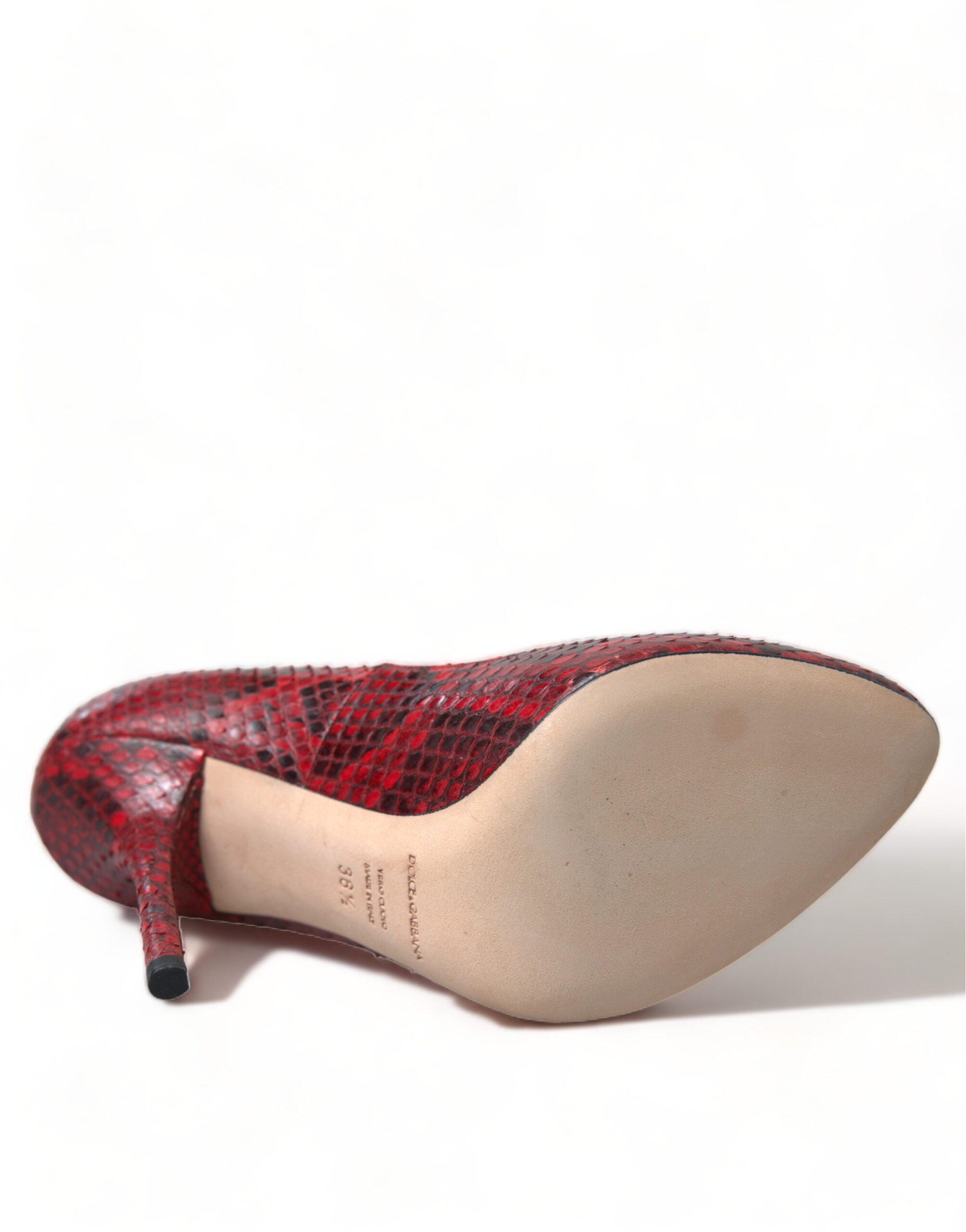 Dolce & Gabbana Rote Ayers Leder Schnürsocken Pumps Schuhe