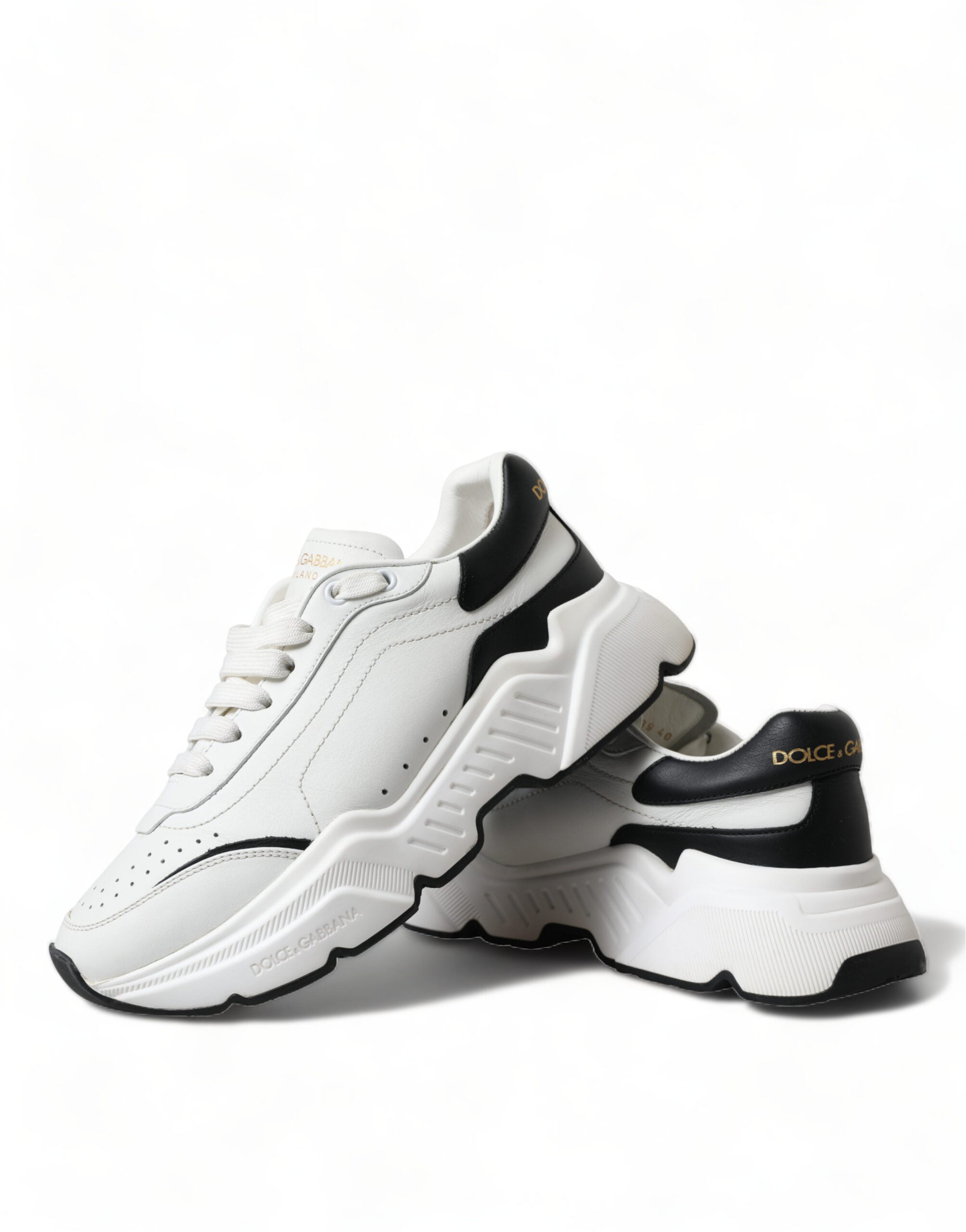Dolce & Gabbana Weiß Schwarz Low Top Daymaster Turnschuhe Schuhe