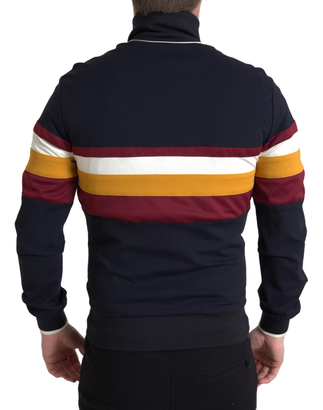Dolce & Gabbana Blaue Strickjacke Heraldic Full Zip Sweater