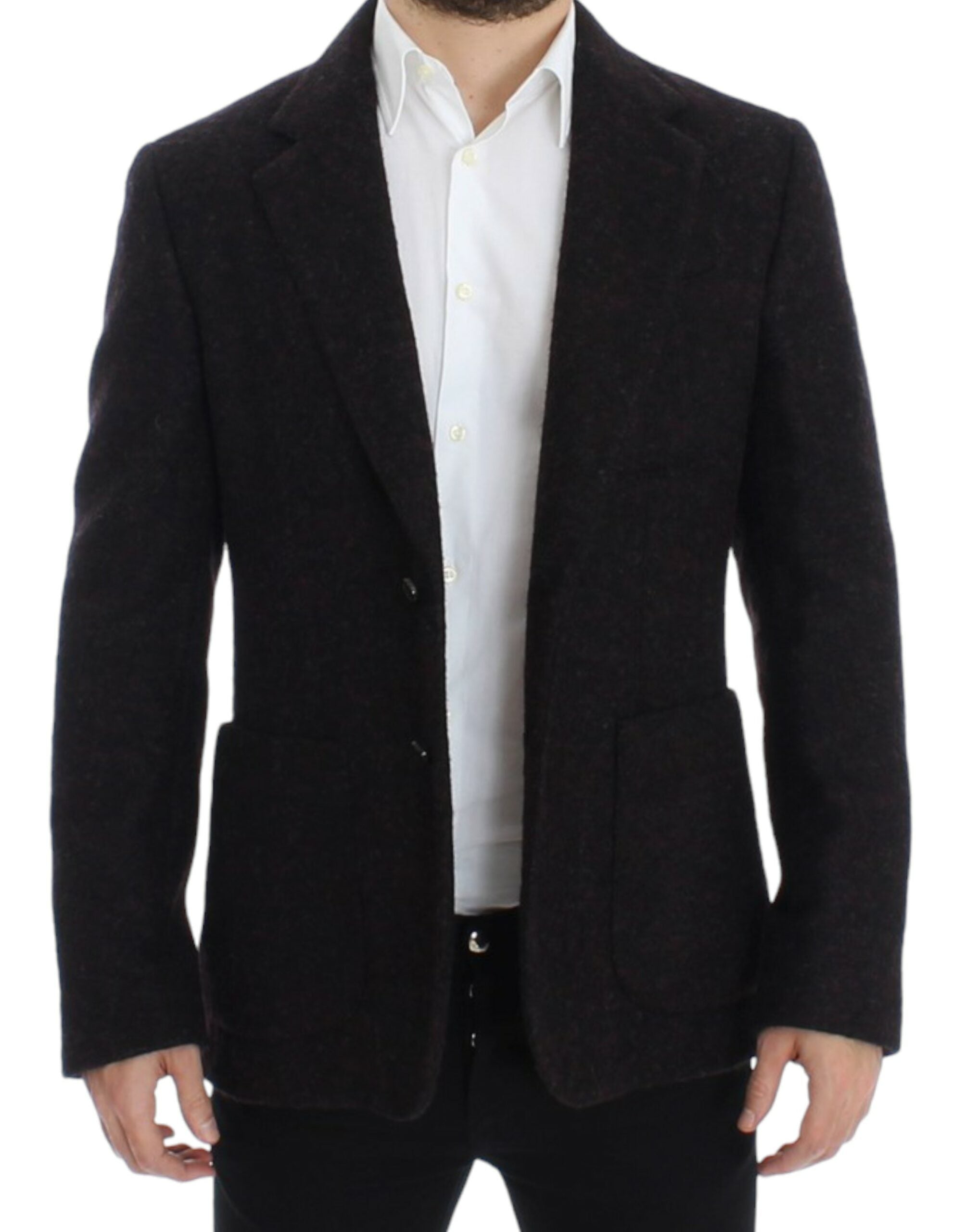 Dolce & Gabbana Bordeaux Alpaga Blazer mit zwei Knöpfen