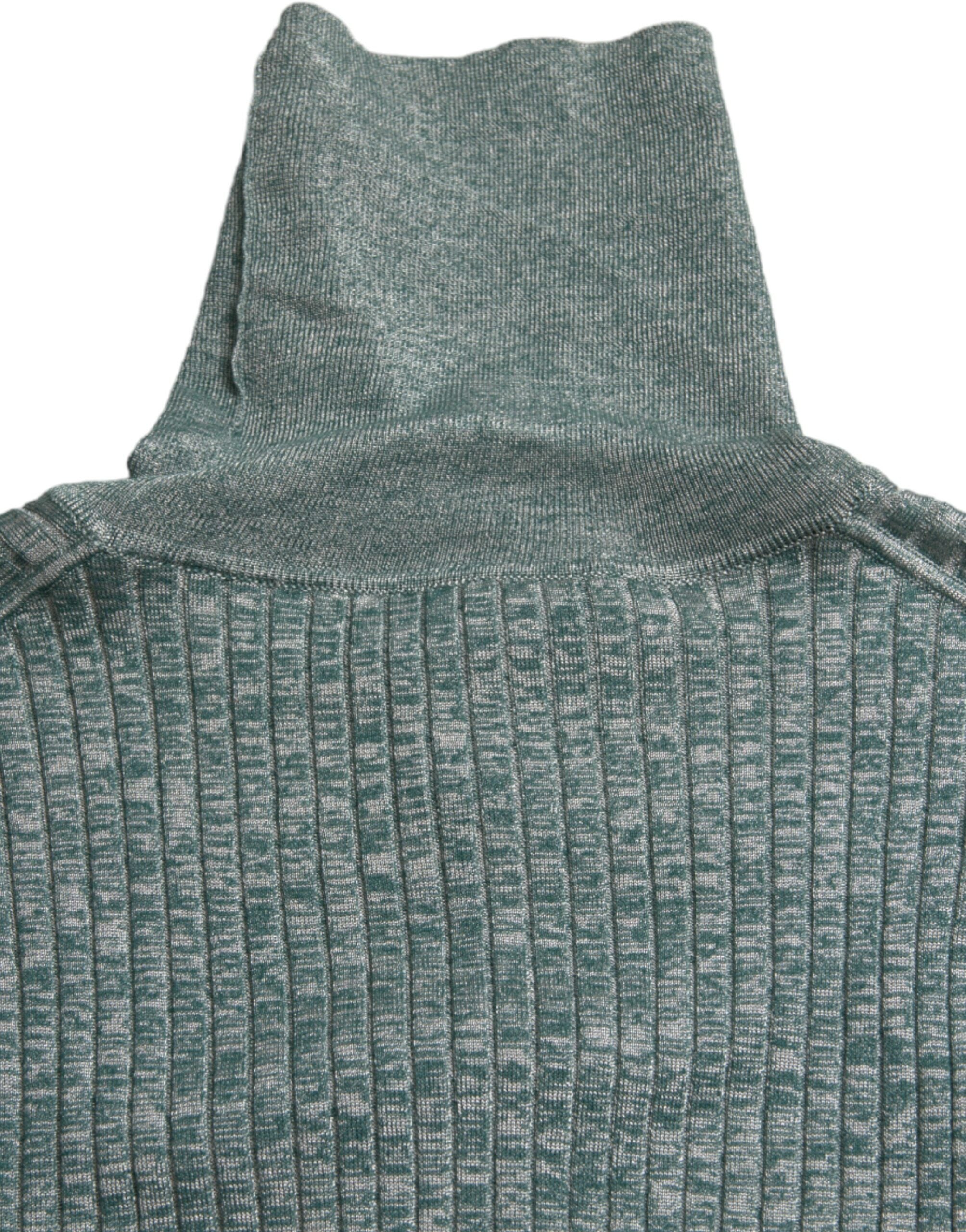 Dolce & Gabbana Grüner Polyester-Rollkragenpullover