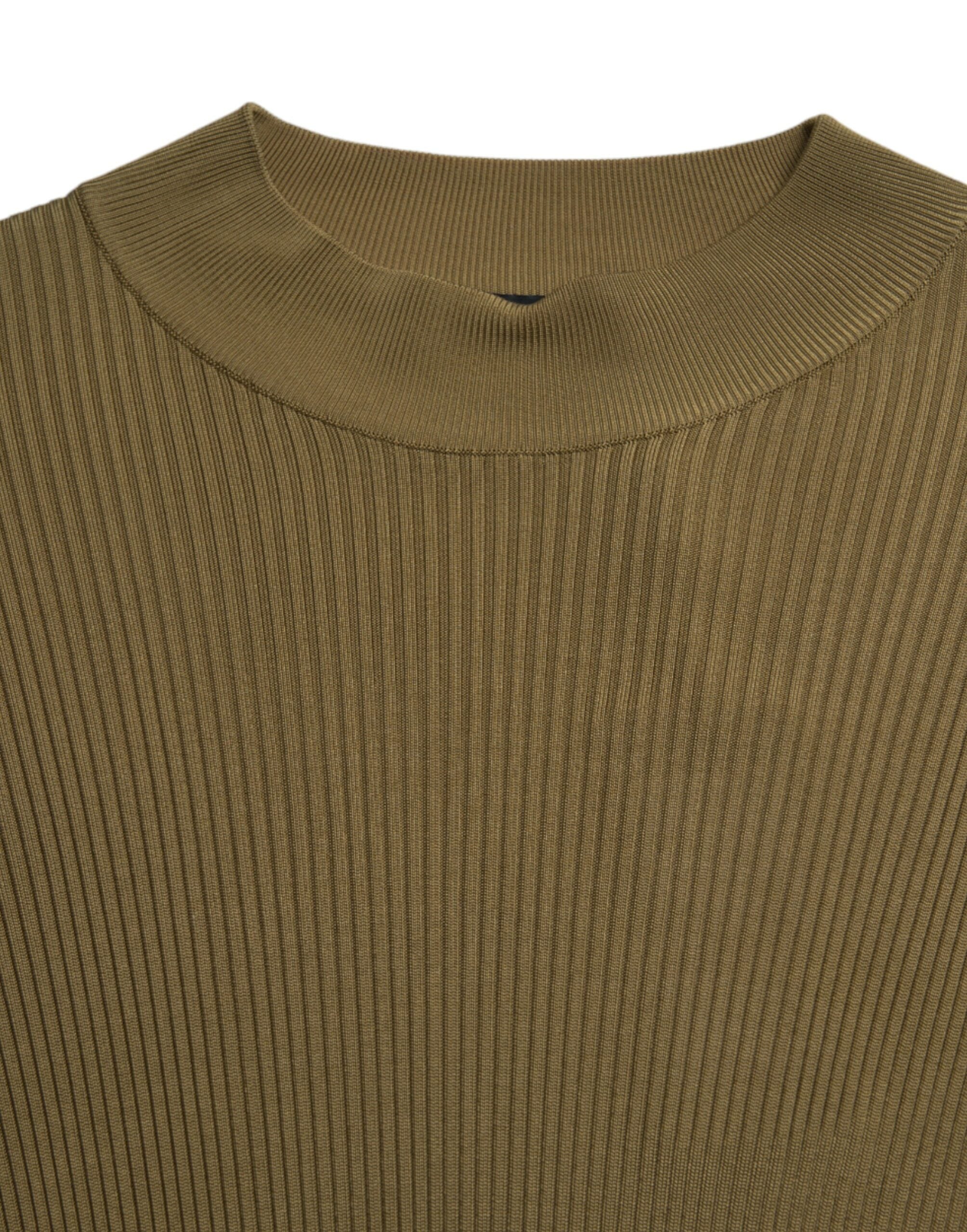 Dolce & Gabbana Armeegrüner Pullover aus Viskose mit Rundhalsausschnitt