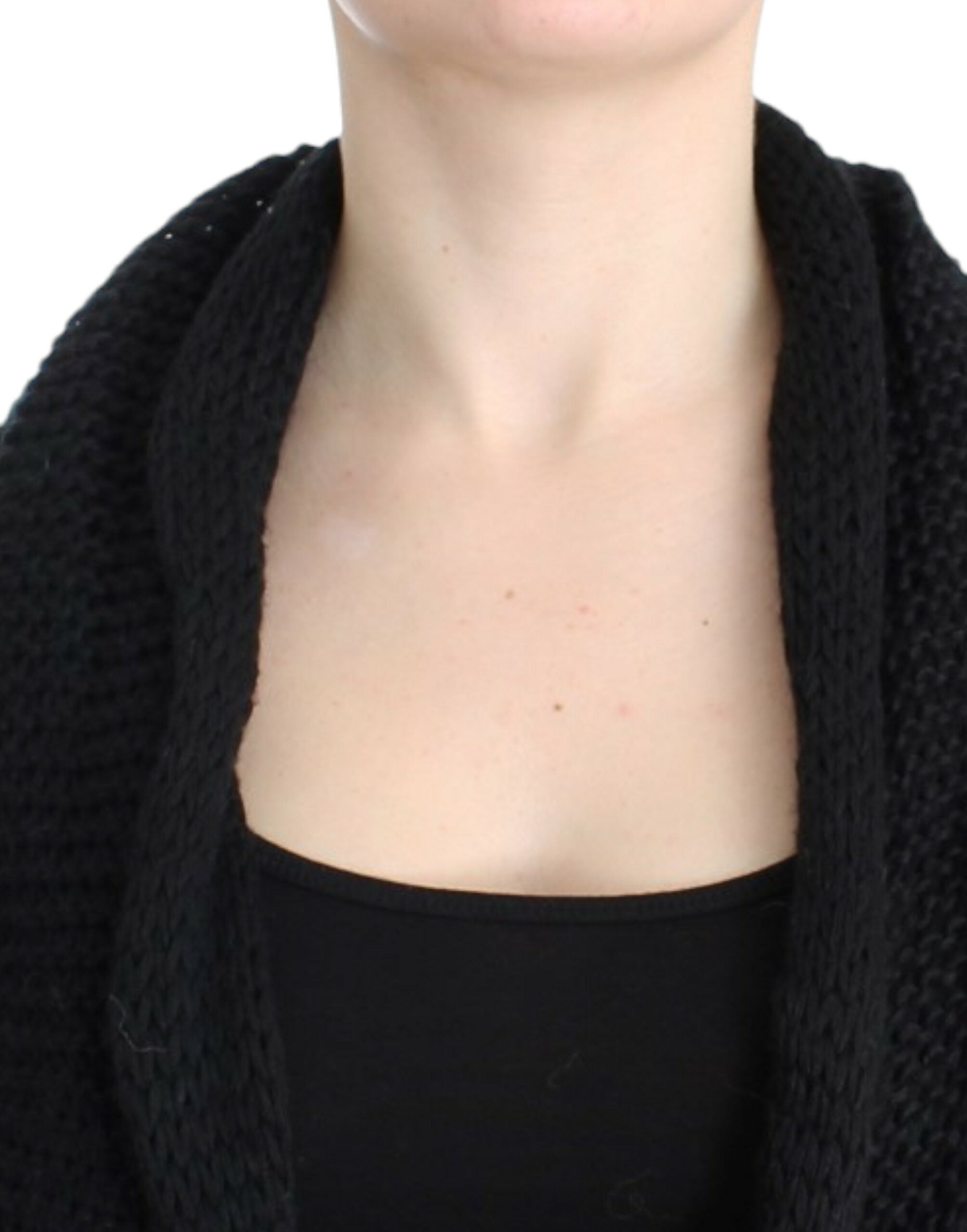 Costume National Schwarzer ärmelloser Strickcardigan