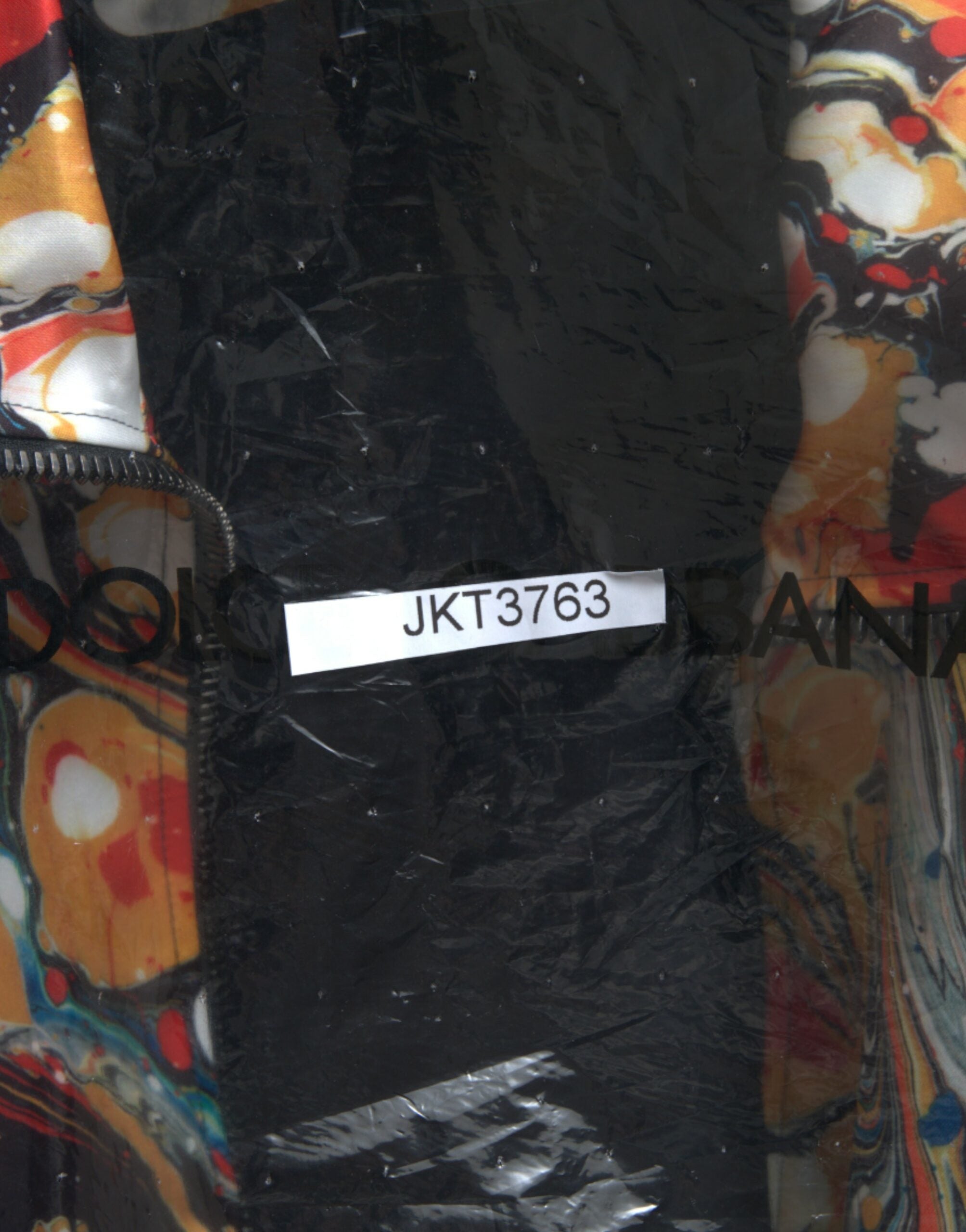 Dolce & Gabbana Mehrfarbige abstrakte Polyester-Bomberjacke