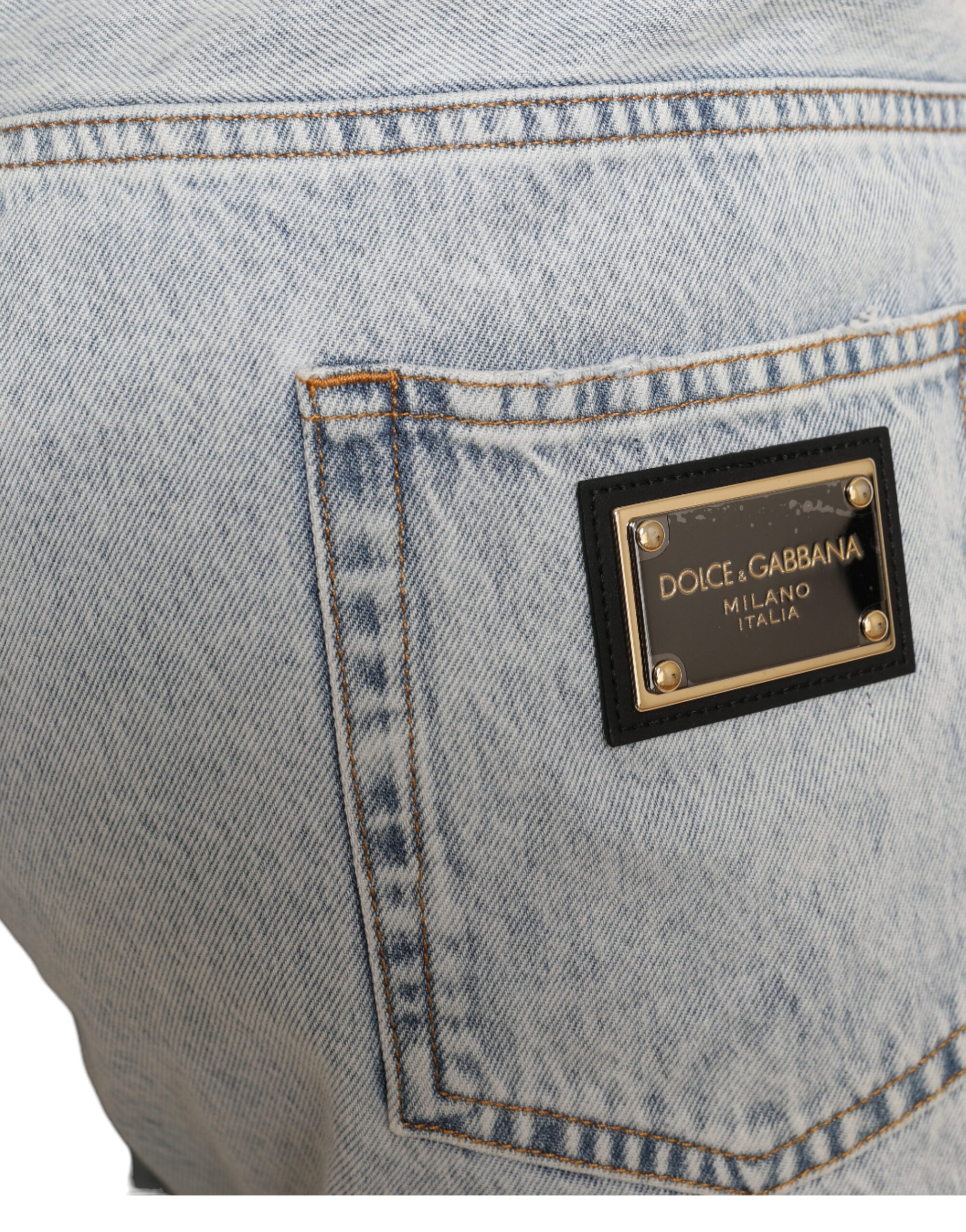Dolce & Gabbana Bermuda-Shorts aus Denim mit Blumenmuster in mehreren Farben