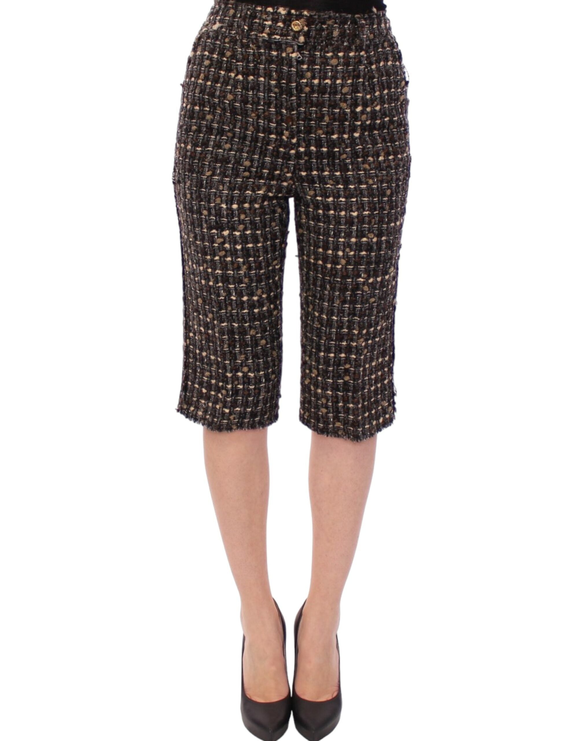 Dolce & Gabbana Multicolor Wolle Shorts Hose