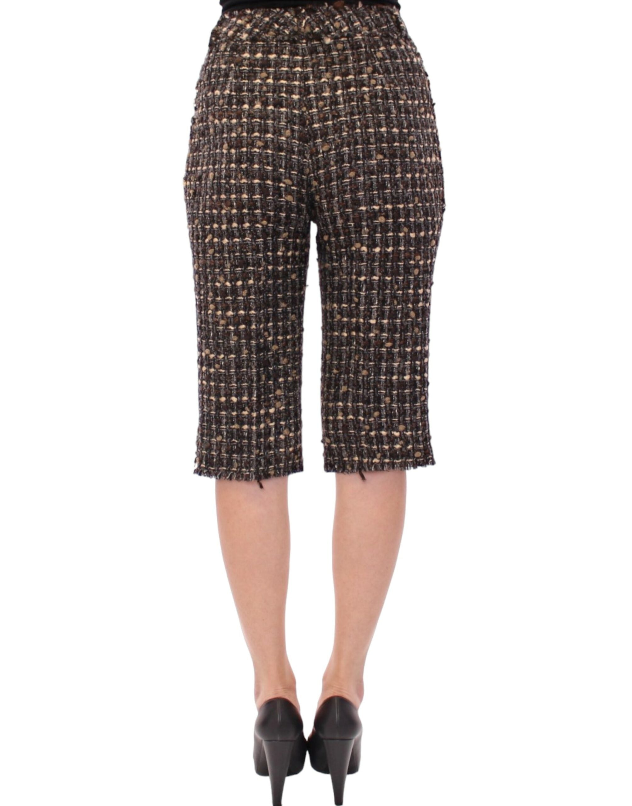Dolce & Gabbana Multicolor Wolle Shorts Hose