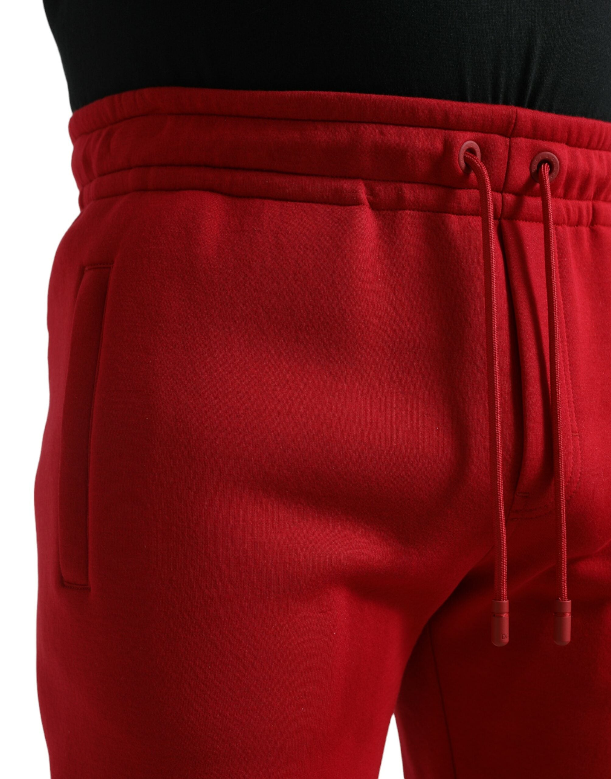 Dolce & Gabbana Rote Skinny-Jogger-Hose aus Baumwollmischung