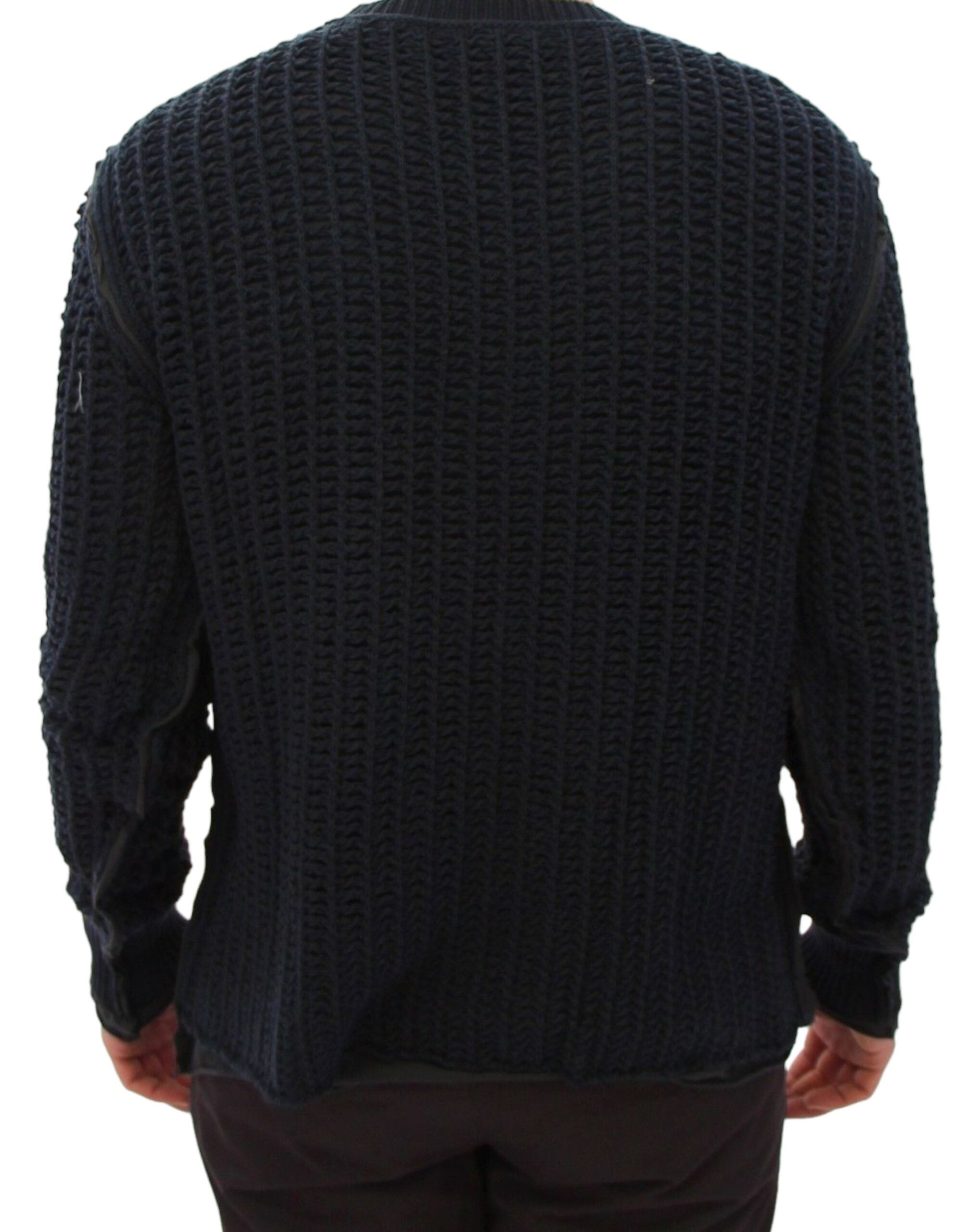 Dolce & Gabbana Blau Runway Netz Pullover Netzpullover