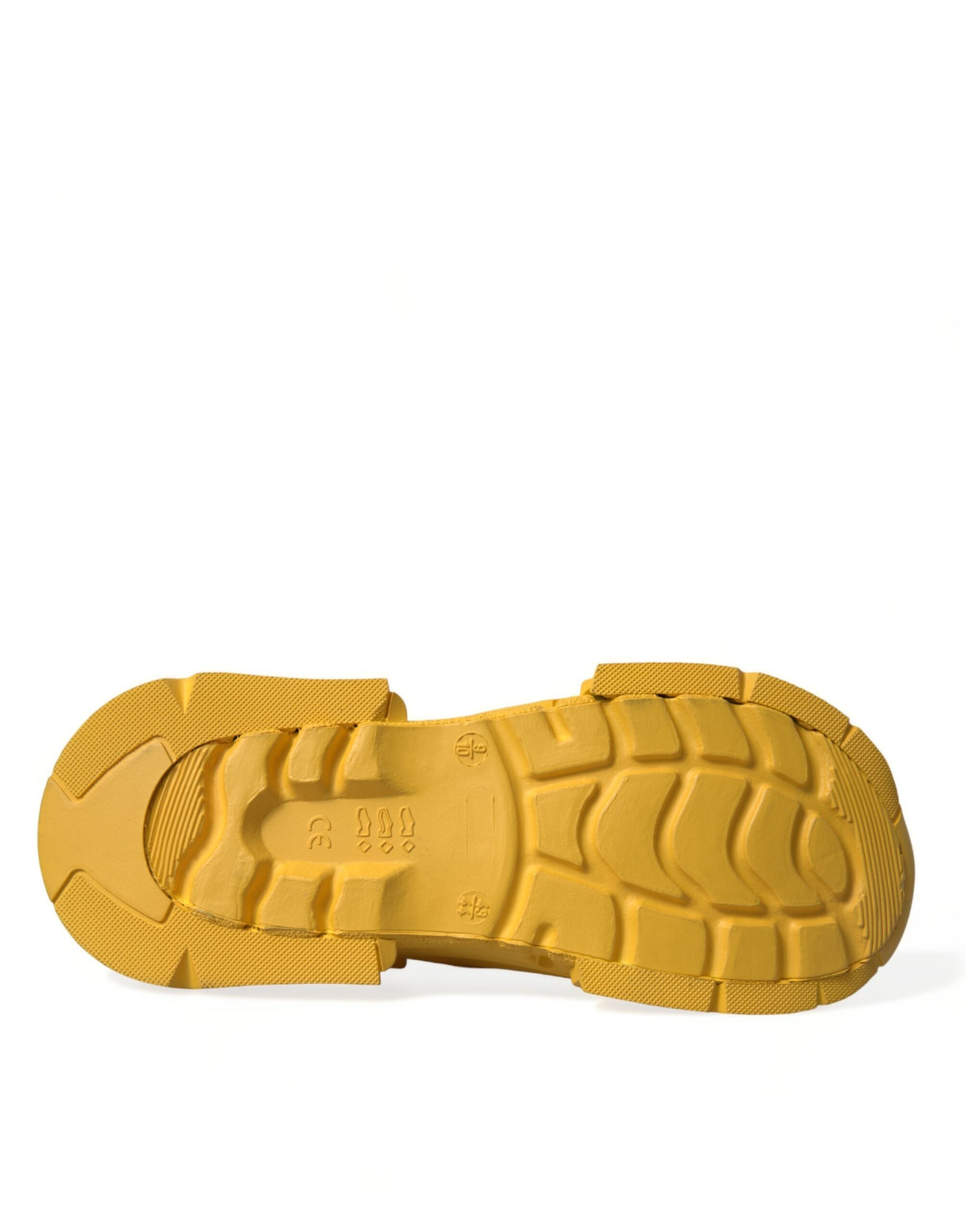 Dolce & Gabbana Gelb Grün Gummi Clogs Männer Pantoffeln Männer Schuhe