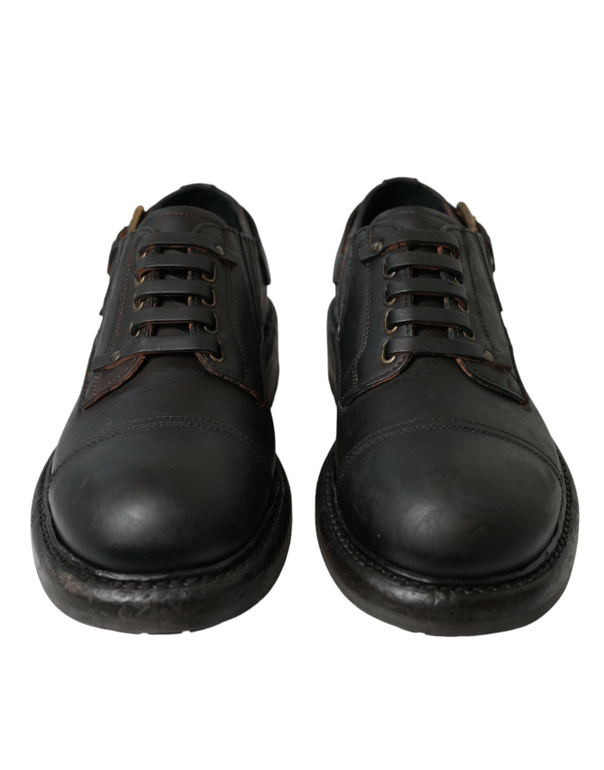 Dolce & Gabbana Braun Leder Lace Up Derby Männer Kleid Schuhe