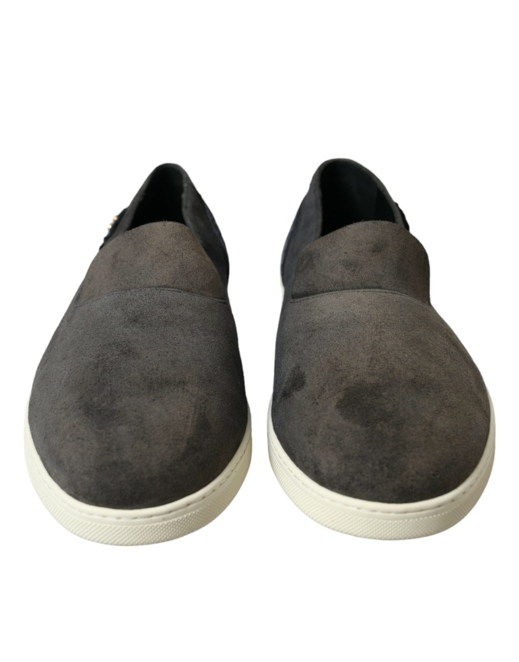 Dolce & Gabbana Blau Wildleder Kaiman Männer Loafers Pantoffeln Schuhe