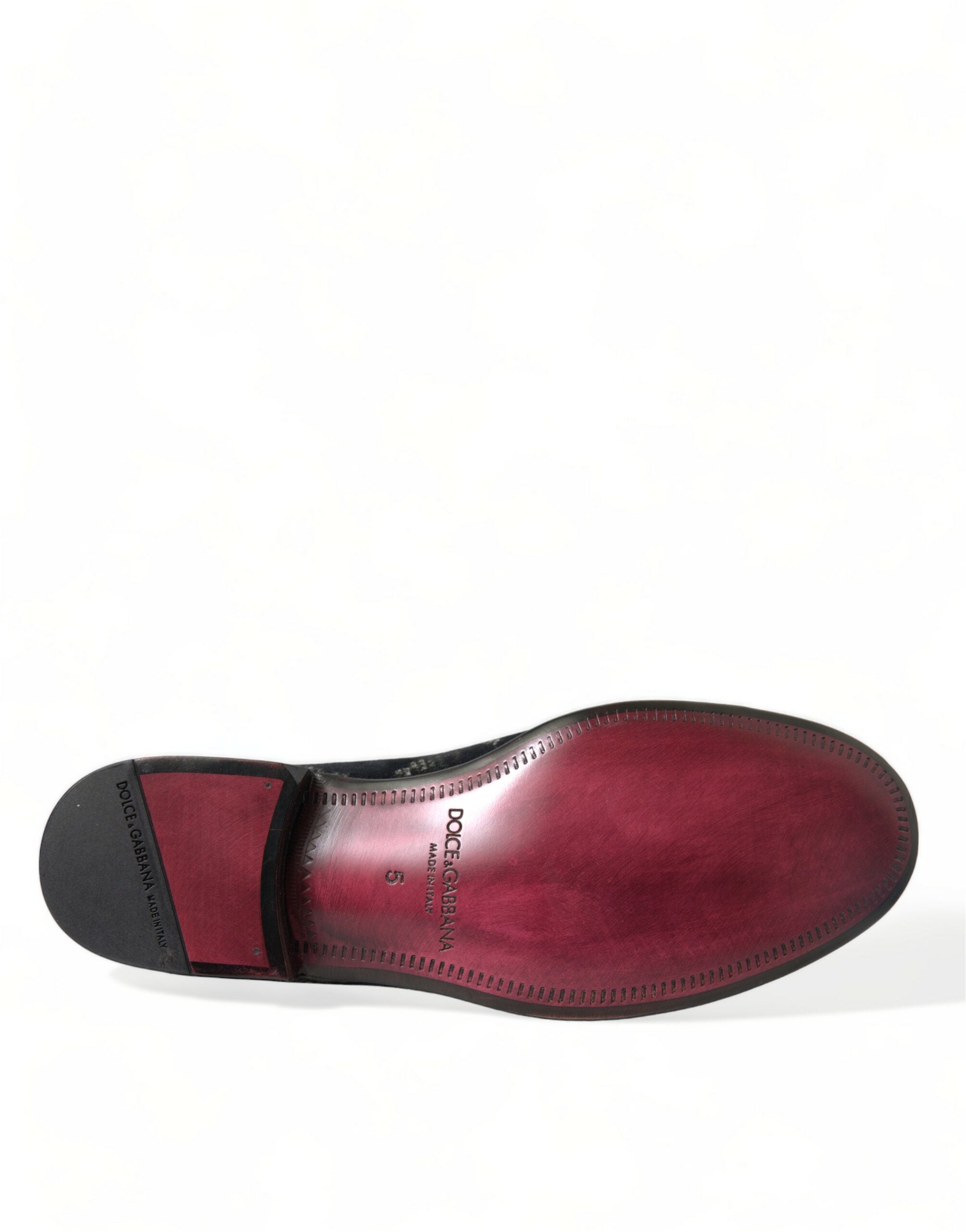 Dolce & Gabbana Schwarz Floral Hausschuhe Männer Loafers Kleid Schuhe