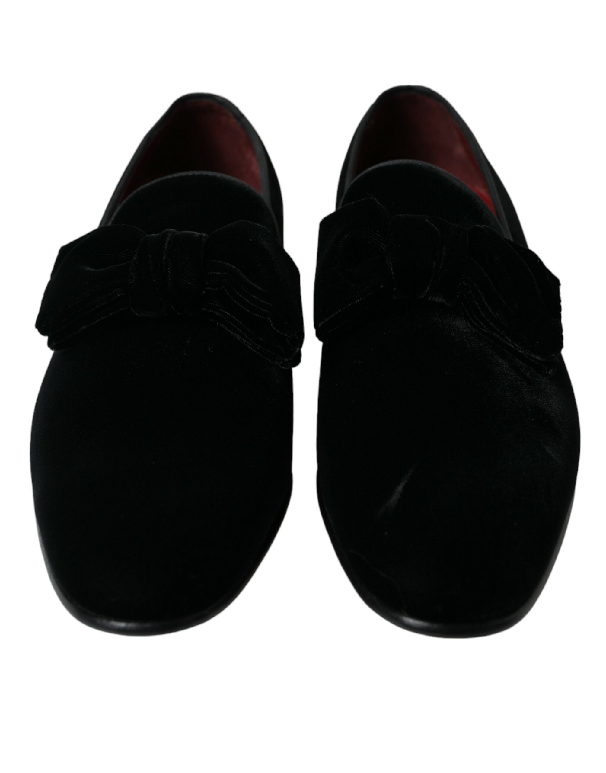 Dolce & Gabbana Schwarzer Samt Loafers Formelle Schuhe