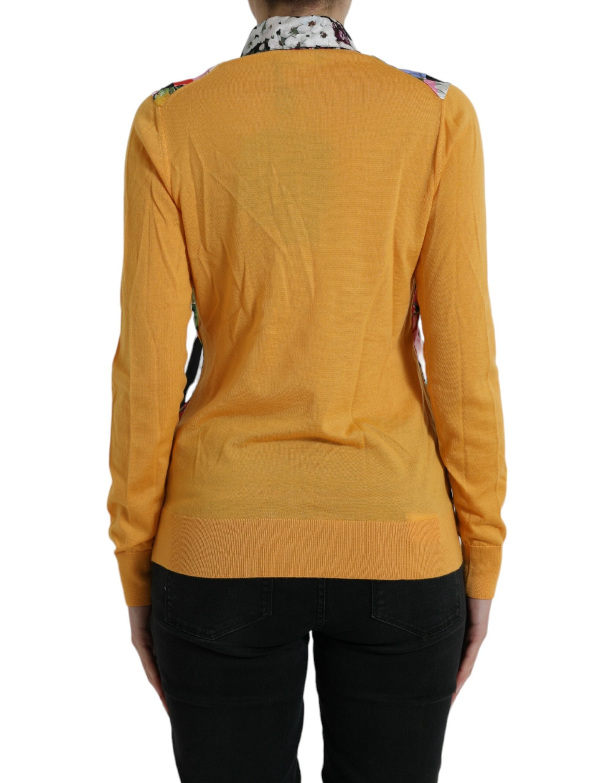 Dolce & Gabbana Mehrfarbiger Patchwork-Henley-Pullover aus Kaschmir