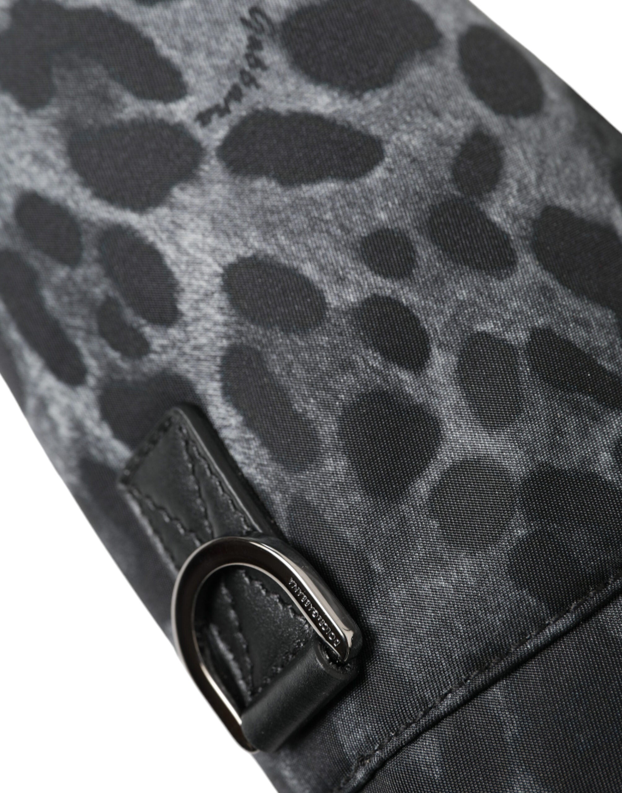 Dolce & Gabbana Schwarzer Leopard Runde schlanke Tote Flaschenhaltertasche