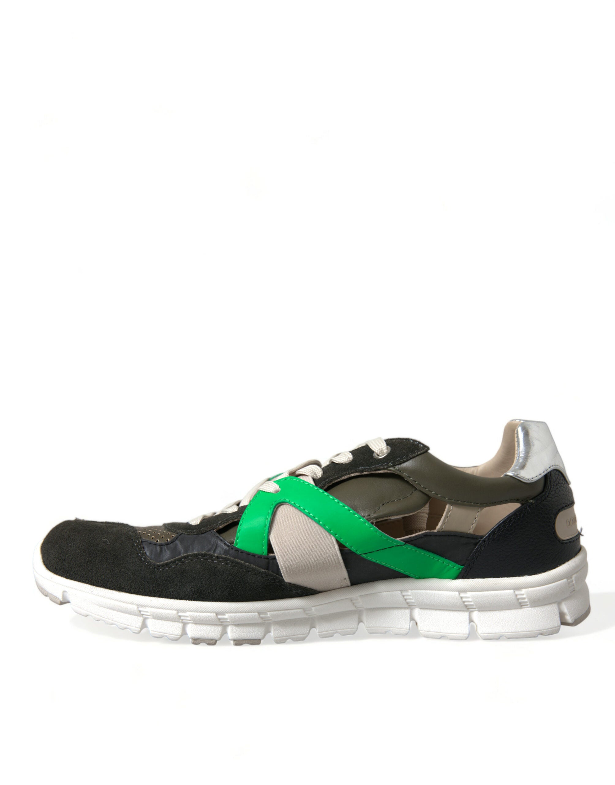 Dolce & Gabbana Multicolor Leder Wildleder Low Top Sneakers Schuhe