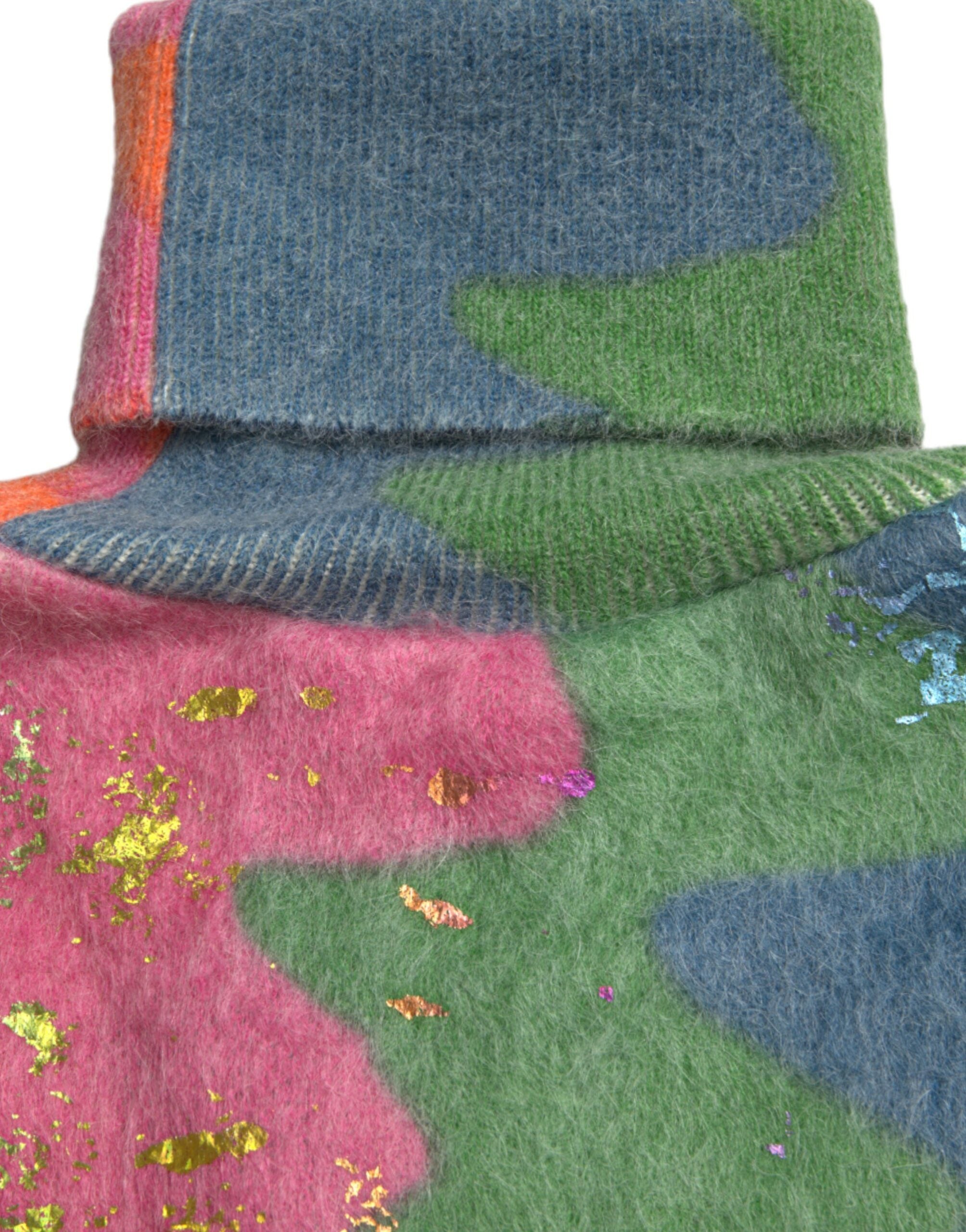 Dolce & Gabbana Multicolor Mohair Rollkragenpullover Pullover