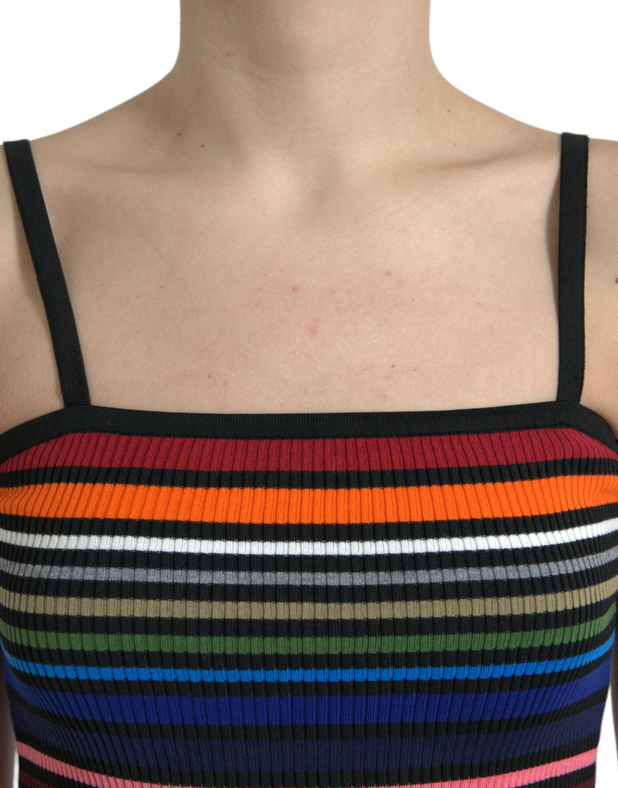 Dolce & Gabbana Mehrfarbig gestreiftes Spaghetti-Träger-Top