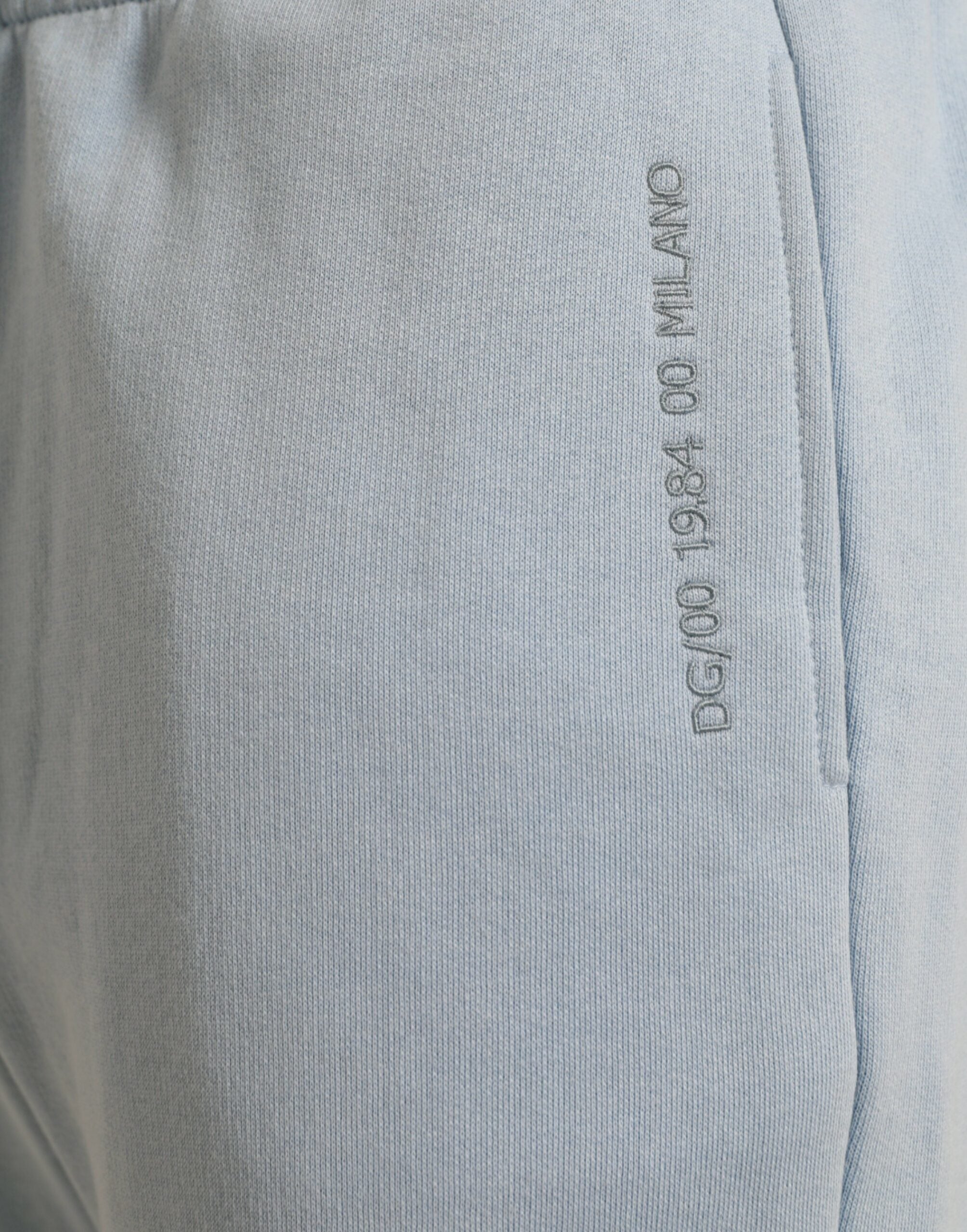 Dolce & Gabbana Hellblaue Baumwoll-Sweatpants Männer Jogger-Hosen