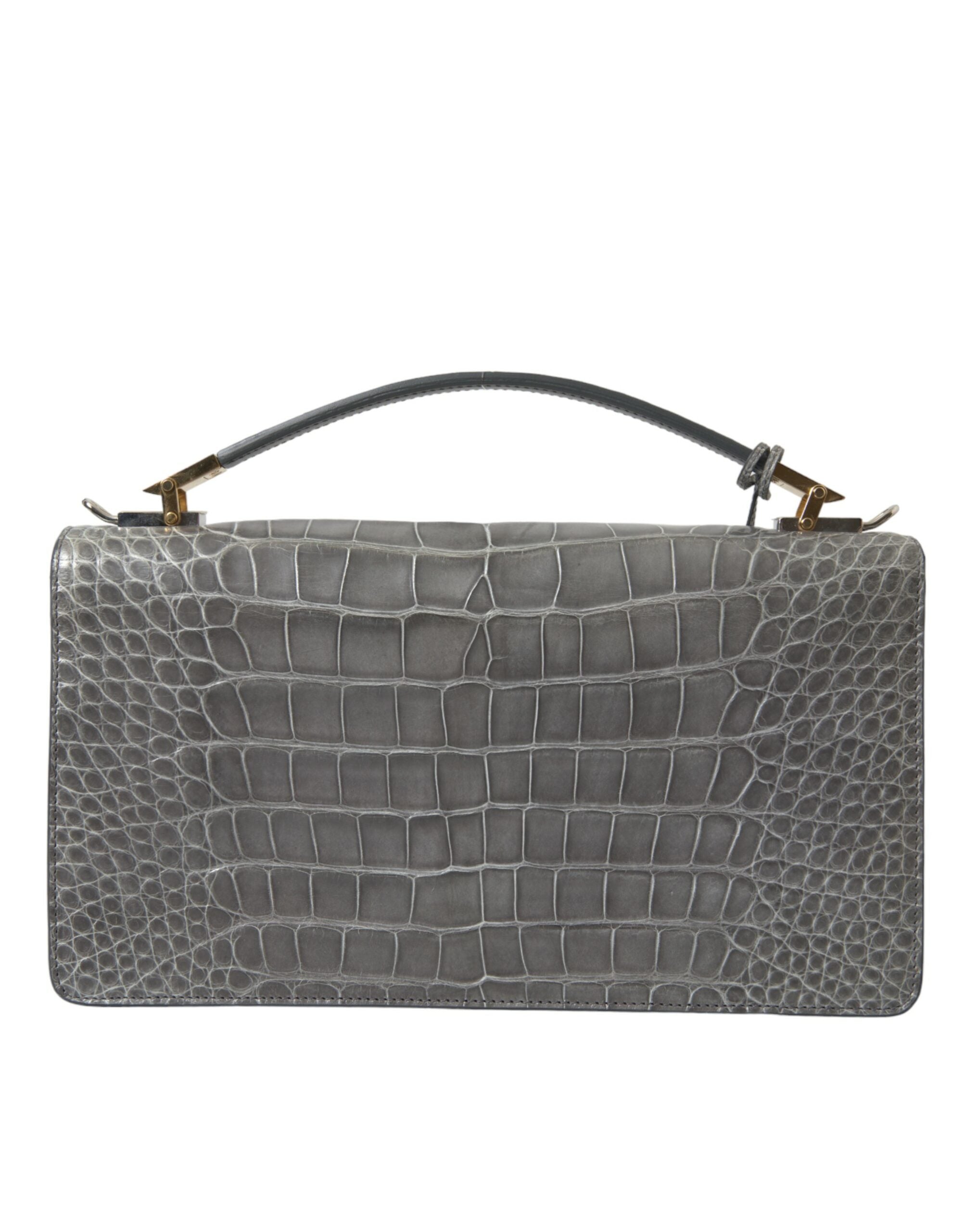 Balenciaga Graue Exotenleder Handtasche Medium Schulter